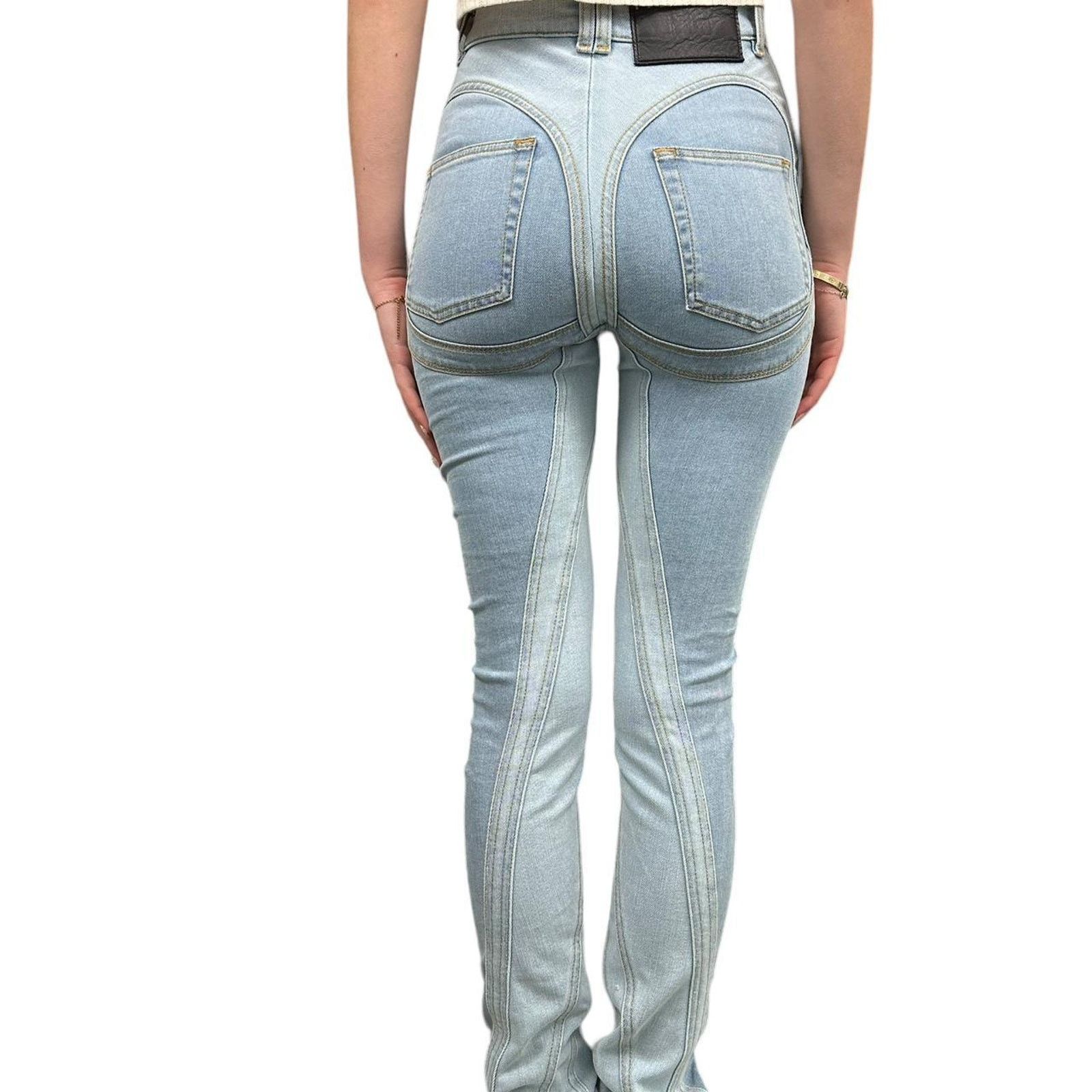 Thierry Mugler Mugler 2 Tone denim jeans Size 26" / US 2 / IT 38 - 4 Thumbnail