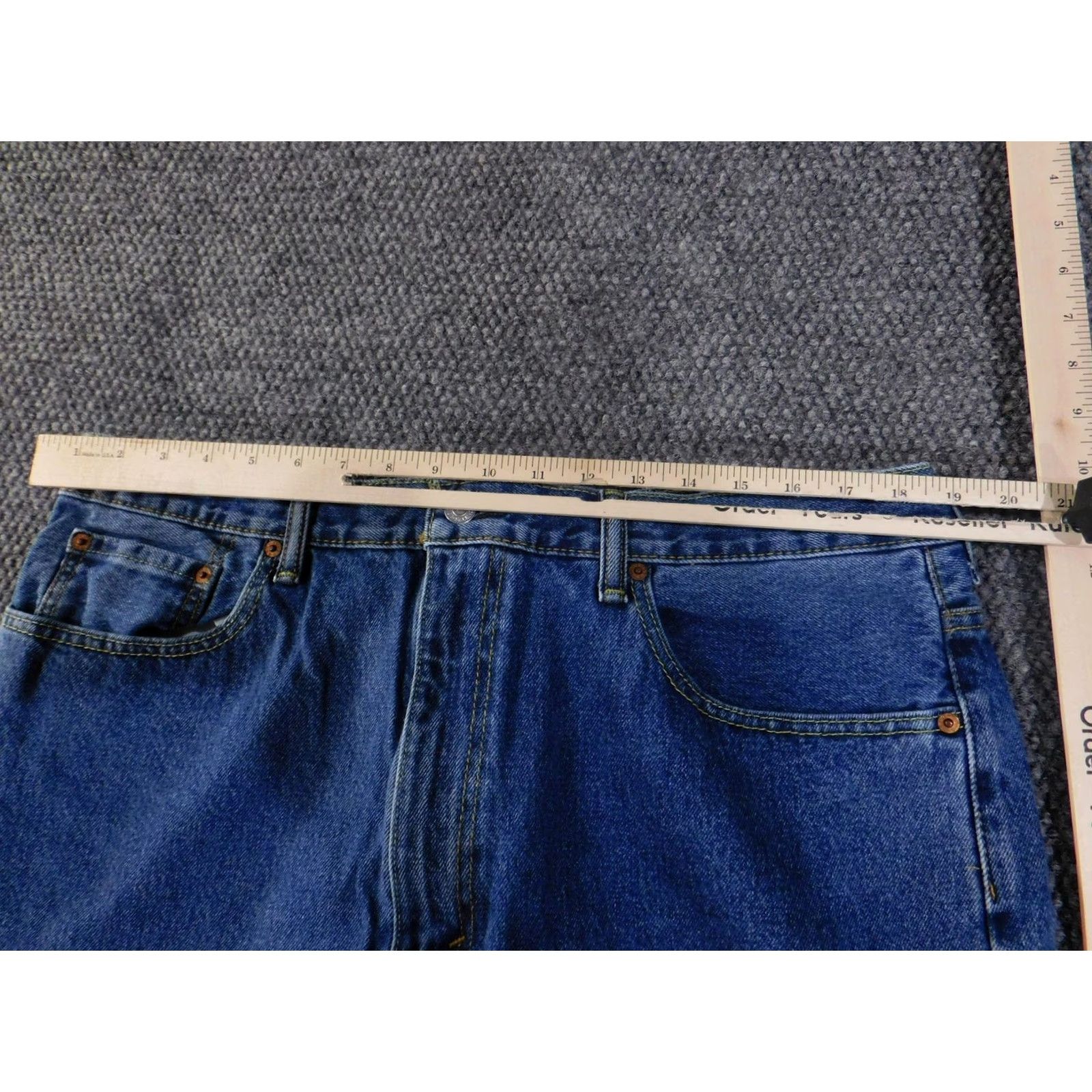 Levi's Levi's 550 Jeans Mens 40x30 Blue Relaxed Tapered Fit Denim 100% Cotton Pants Size US 40 / EU 56 - 4 Thumbnail