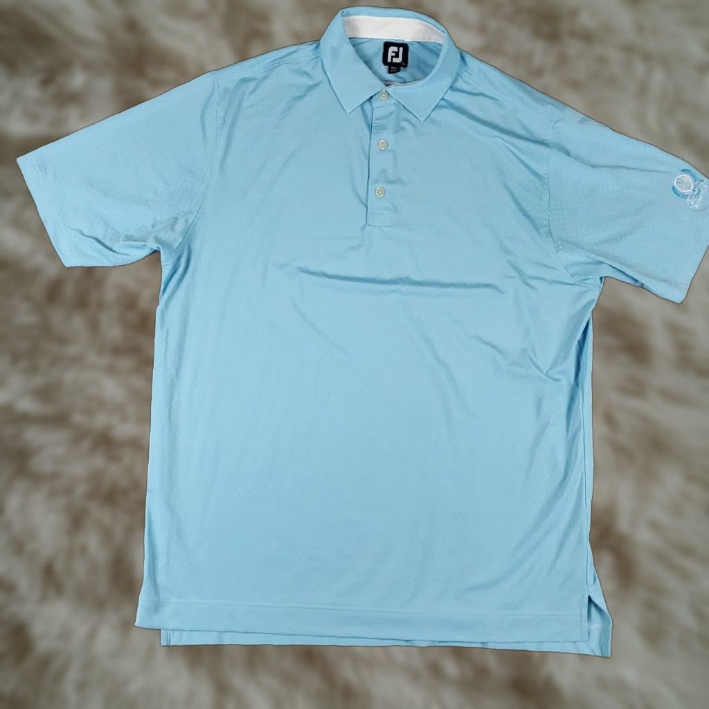 Footjoy FJ Polo Shirt Mens L Blue Santa Lucia Golf Casual Short Sleeve Shirt Mens L Blue Polo FJ Size US L / EU 52-54 / 3 - 1 Thumbnail