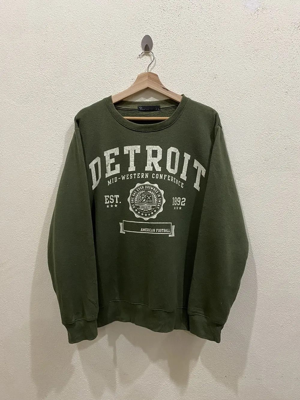 Vintage Balmy&Awa Detroit American Football Sweatshirt Size US M / EU 48-50 / 2 - 2 Thumbnail