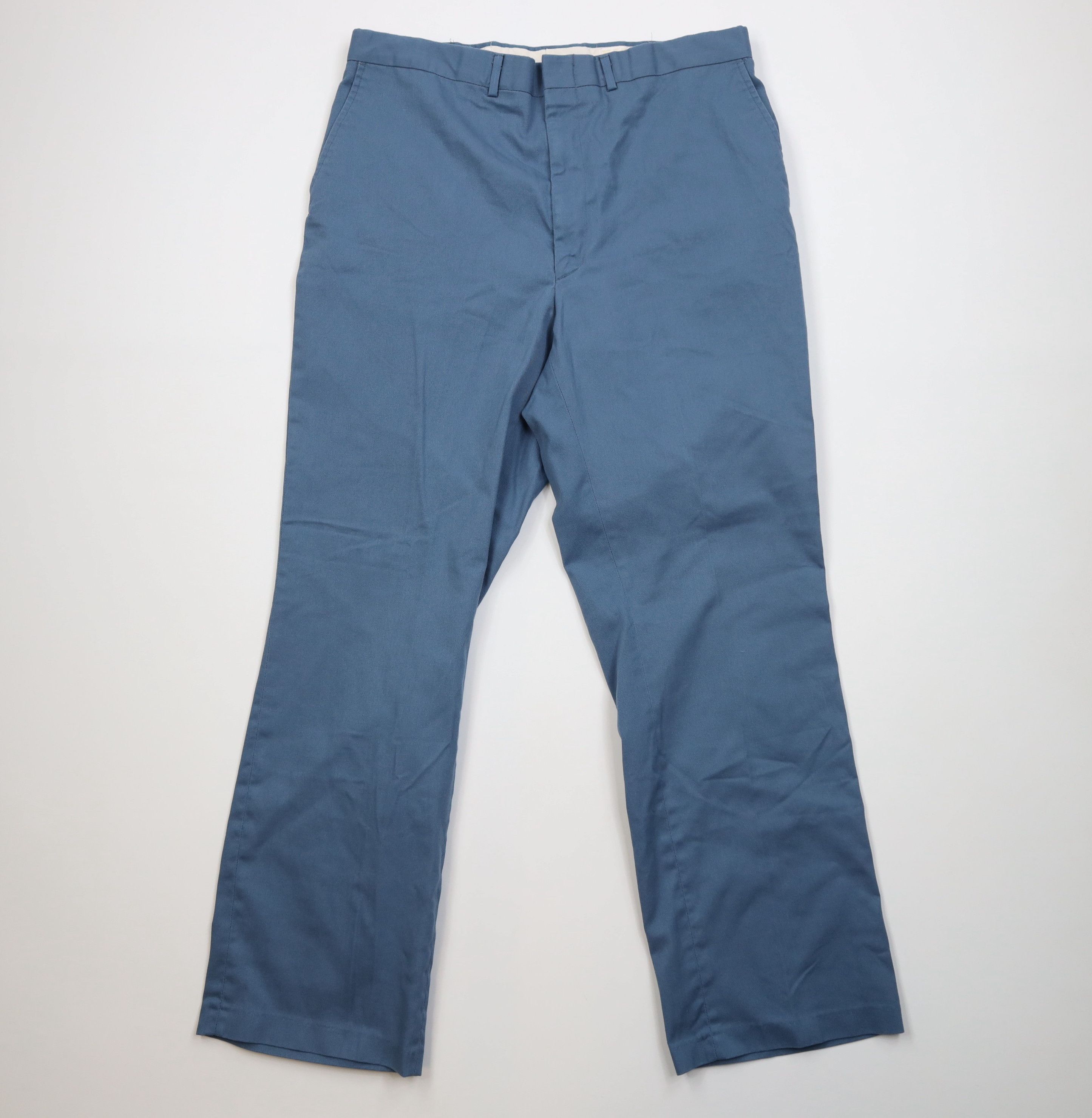 Vintage Vintage 70s Streetwear Wide Leg Chino Pants Light Blue Size US 36 / EU 52 - 1 Thumbnail