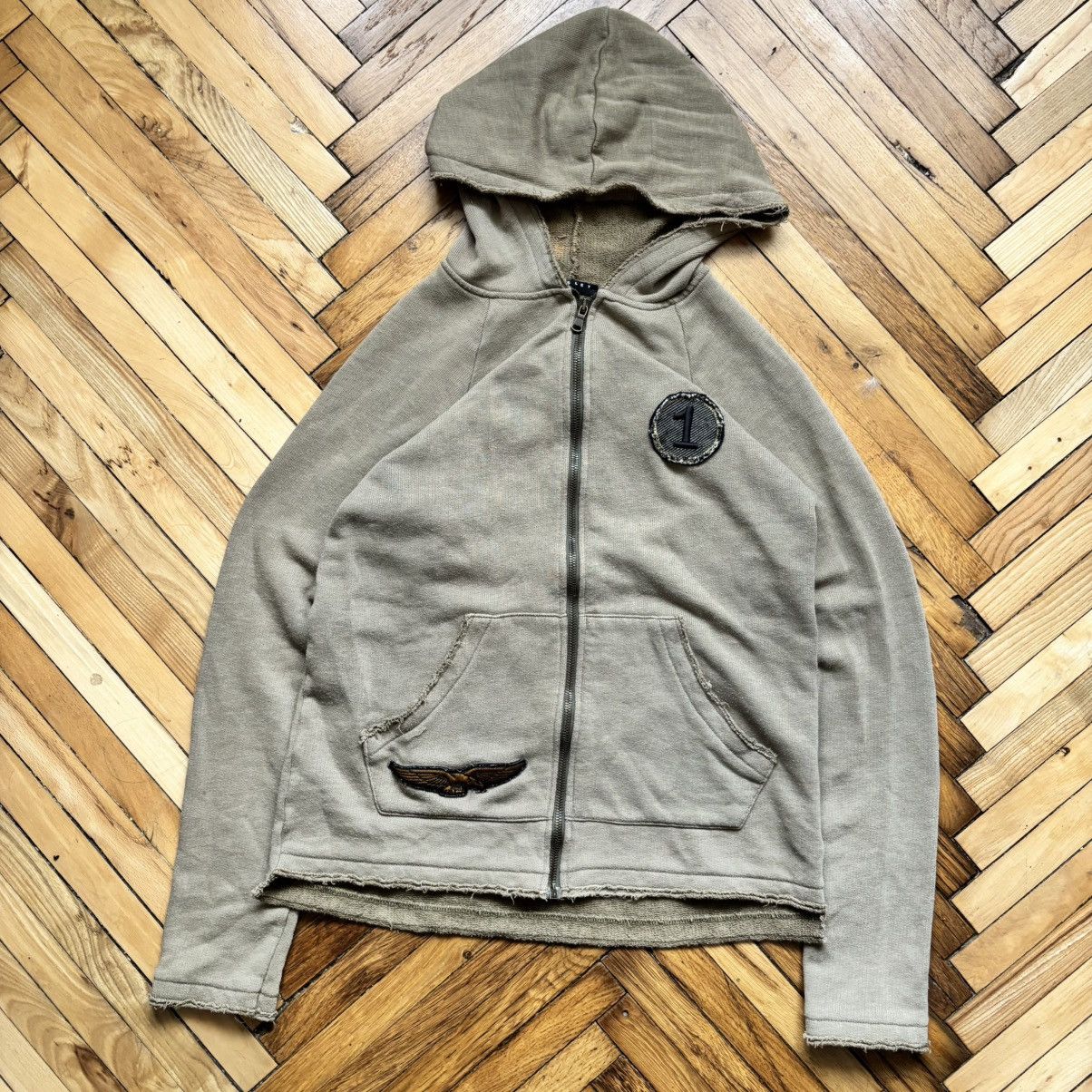 Vintage Vintage Italy Grunge Distressed Sisley Zip Hoodie VTG Patch Size US S / EU 44-46 / 1 - 1 Thumbnail