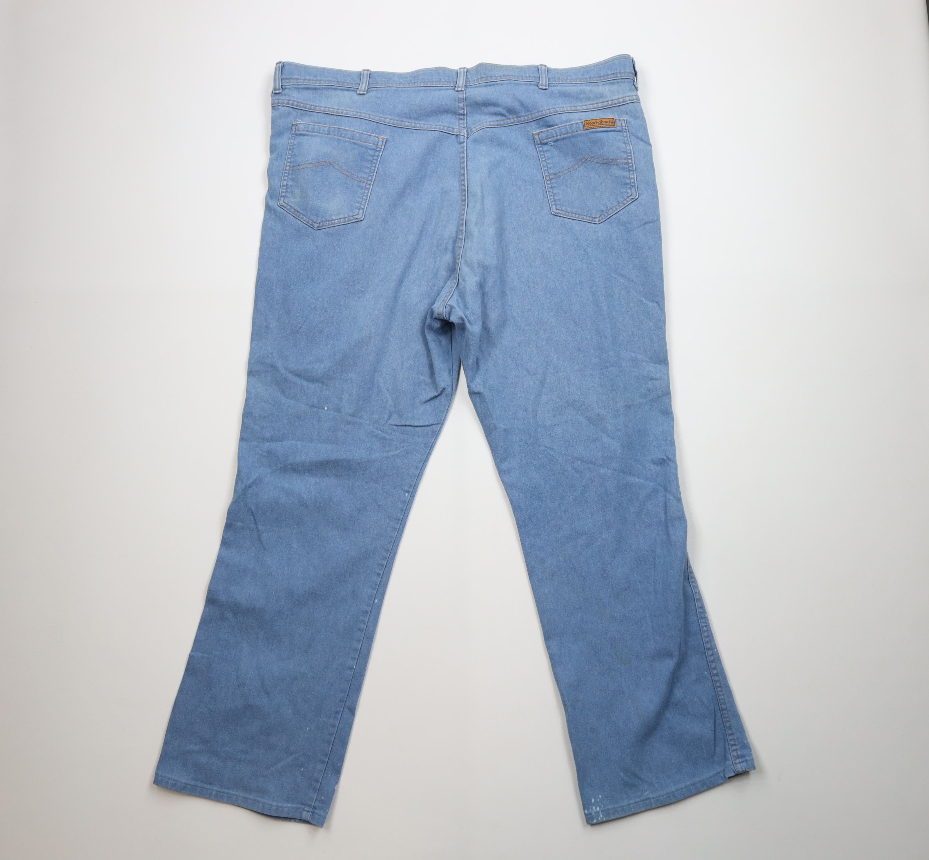 Vintage Vintage 70s Streetwear Flared Wide Leg Denim Jeans Blue USA Size US 44 / EU 60 - 9 Thumbnail
