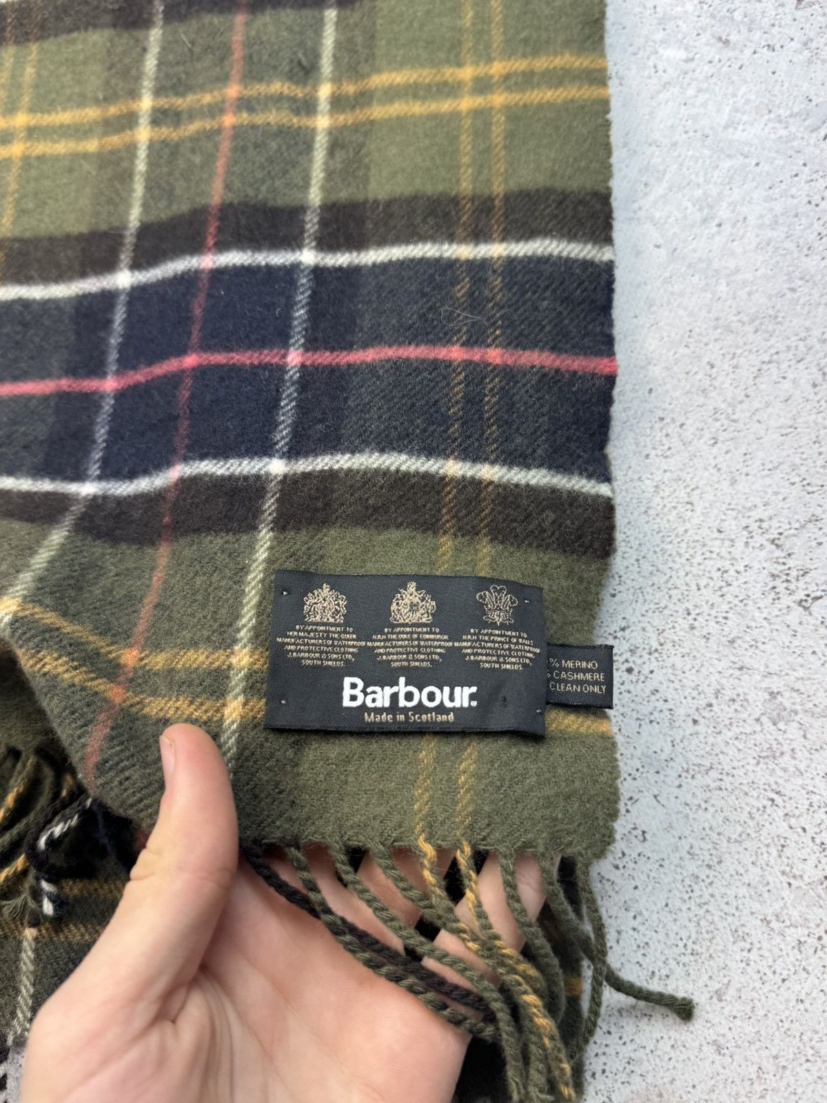 Barbour × Vintage Vintage Barbour Scarf 90s Street Wear Y2K Casual Kanye Style Size ONE SIZE - 3 Thumbnail