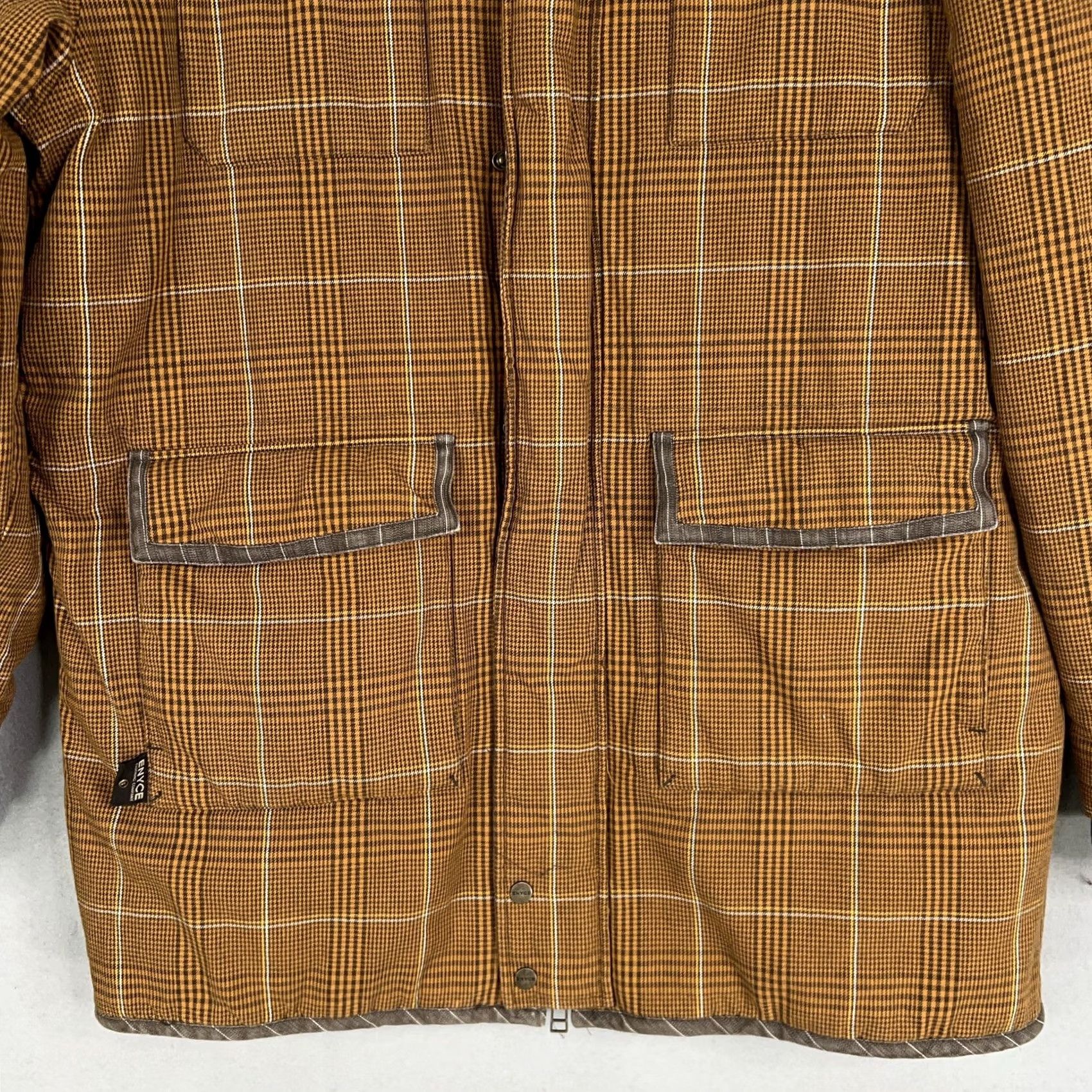 Enyce Enyce Jacket Mens 2XL Brown Plaid Sherpa Lined Winter Parka Coat Hip Hop Y2K Jacket Size US XXL / EU 58 / 5 - 3 Thumbnail