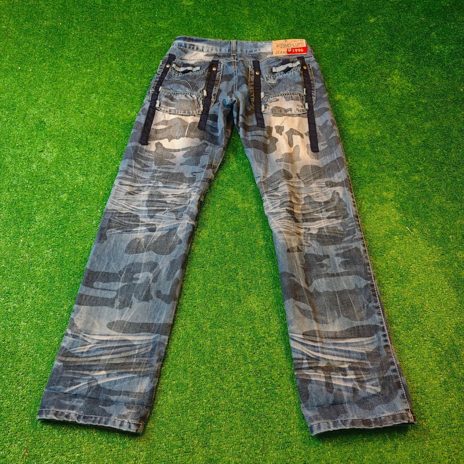 Other Kosmo Lupo Jeans Mens 32x32 Blue Straight acid overdye wash Size US 32 / EU 48 - 3 Thumbnail