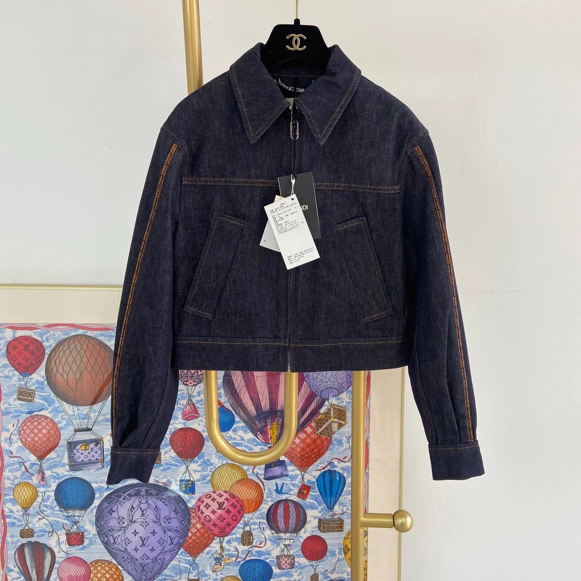 Fendi Fendi Dark Blue Denim Jacket Size XS / US 0-2 / IT 36-38 - 1 Thumbnail
