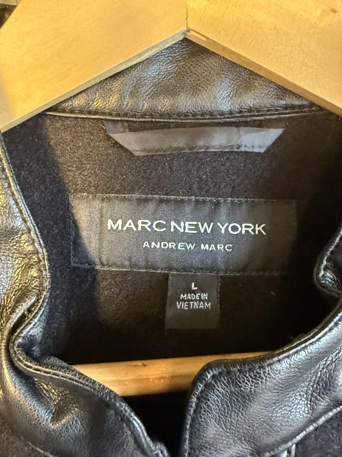Other Marc New York Coat w/ Faux Leather Trim Size L / US 10 / IT 46 - 2 Thumbnail