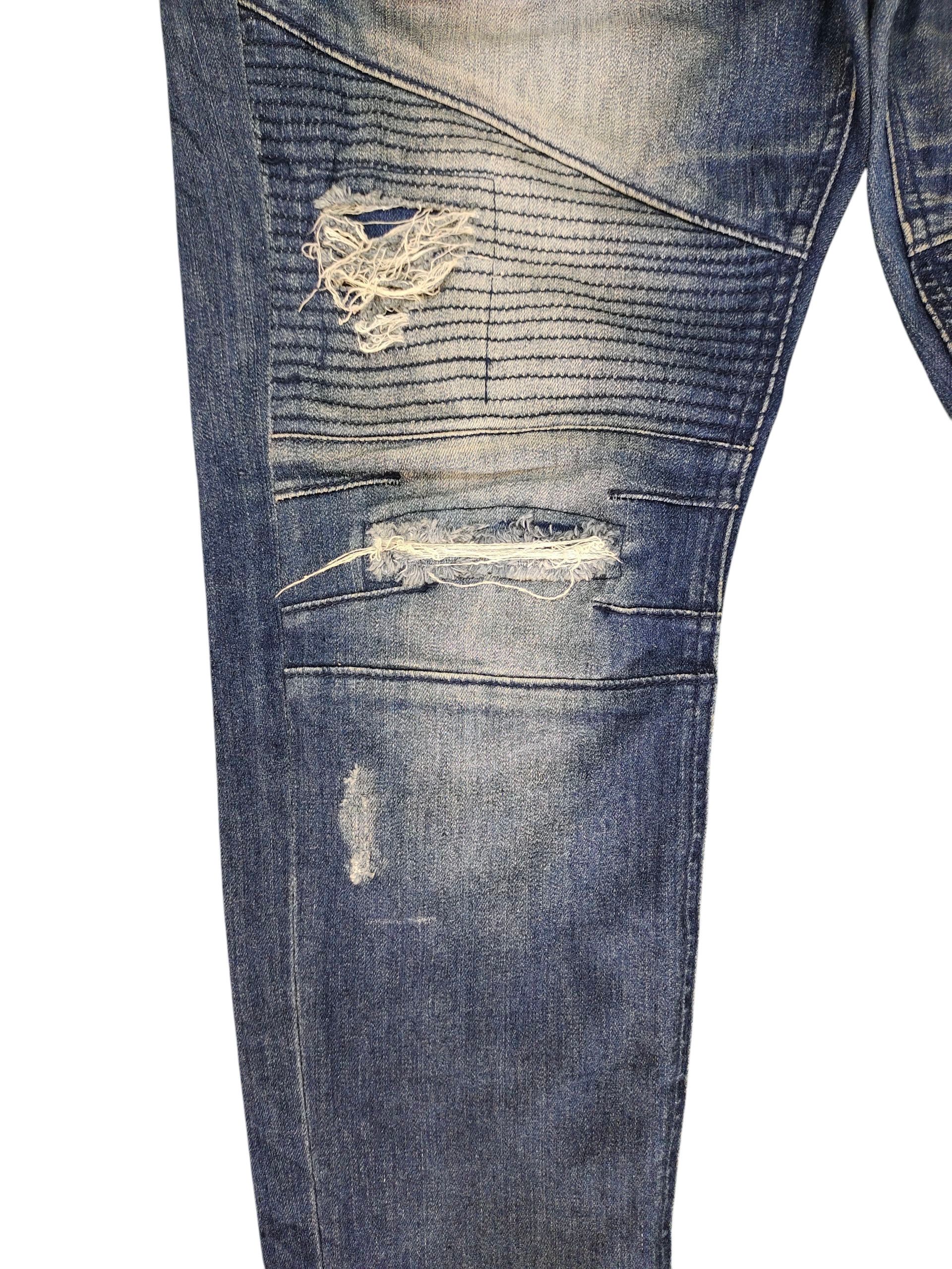 Karl Kani Vintage Karl Kani Distress Moto Biker Denim Pants Size US 30 / EU 46 - 14 Thumbnail
