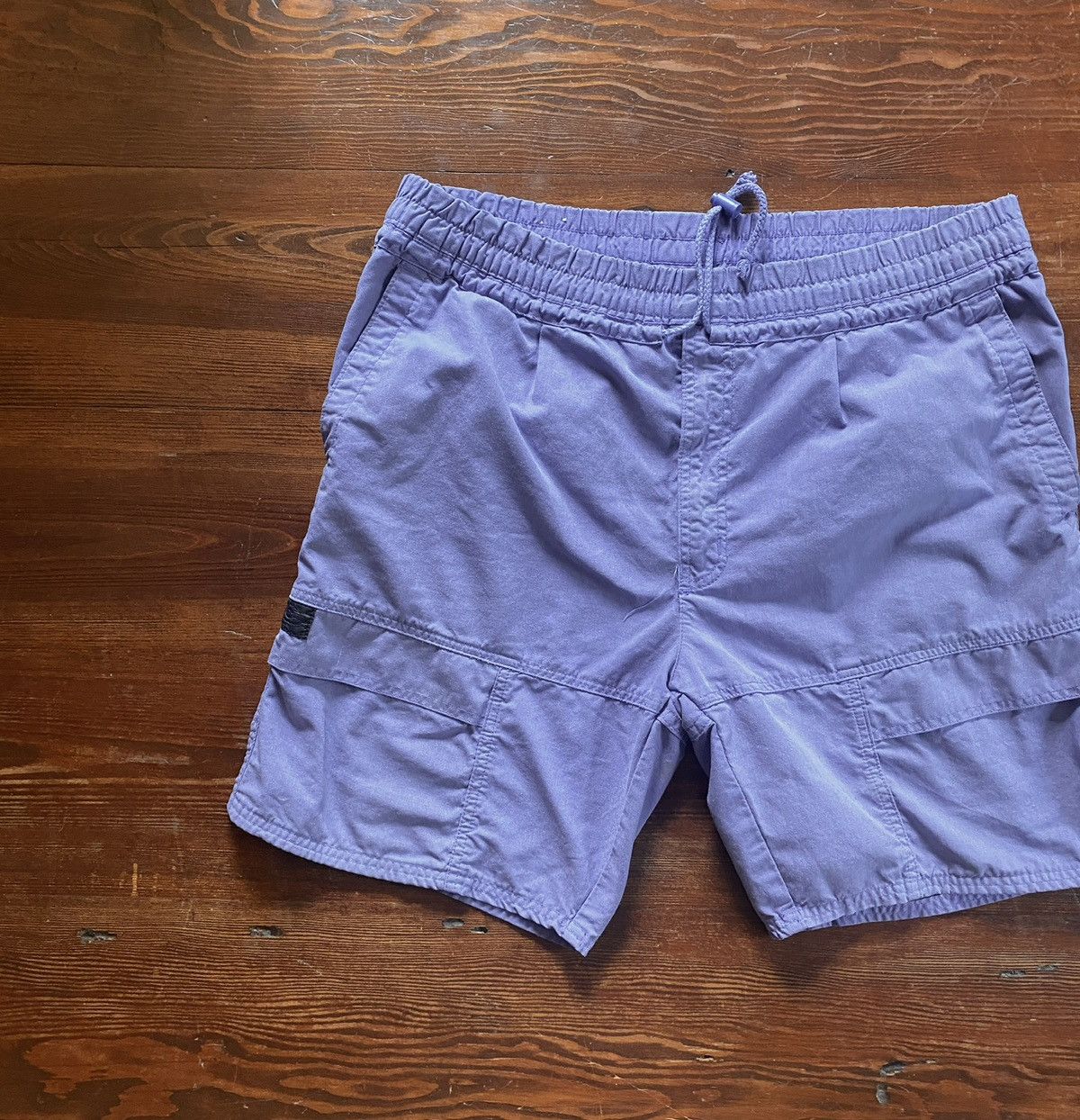 Bugle Boy × Vintage Vintage 80’s Bugle Boy Purple Wide Leg Cargo Shorts Size US 38 / EU 54 - 1 Thumbnail