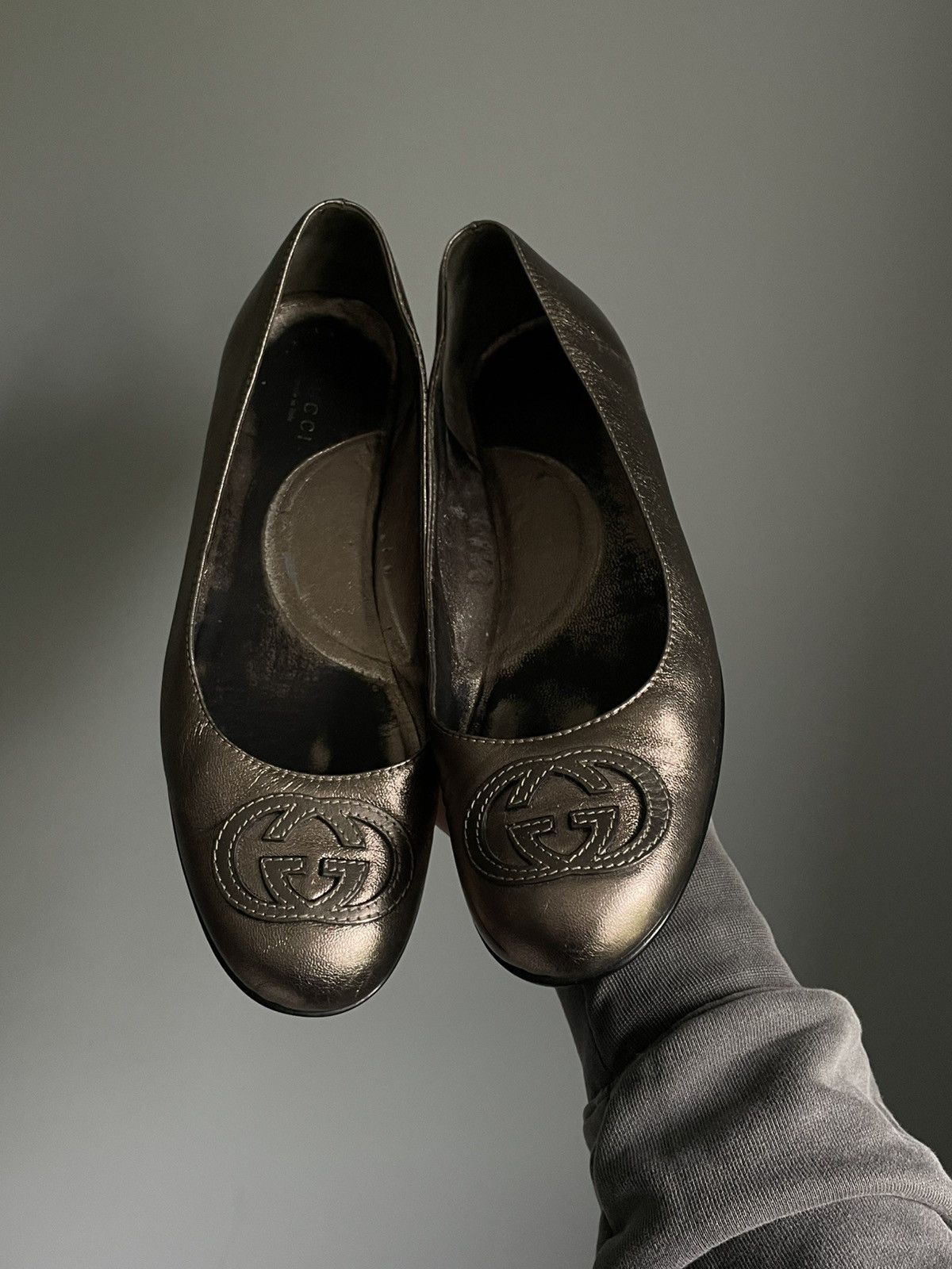 Gucci Vintage Gucci GG Logo Ballet Flats Size US 7.5 / IT 37.5 - 2 Thumbnail