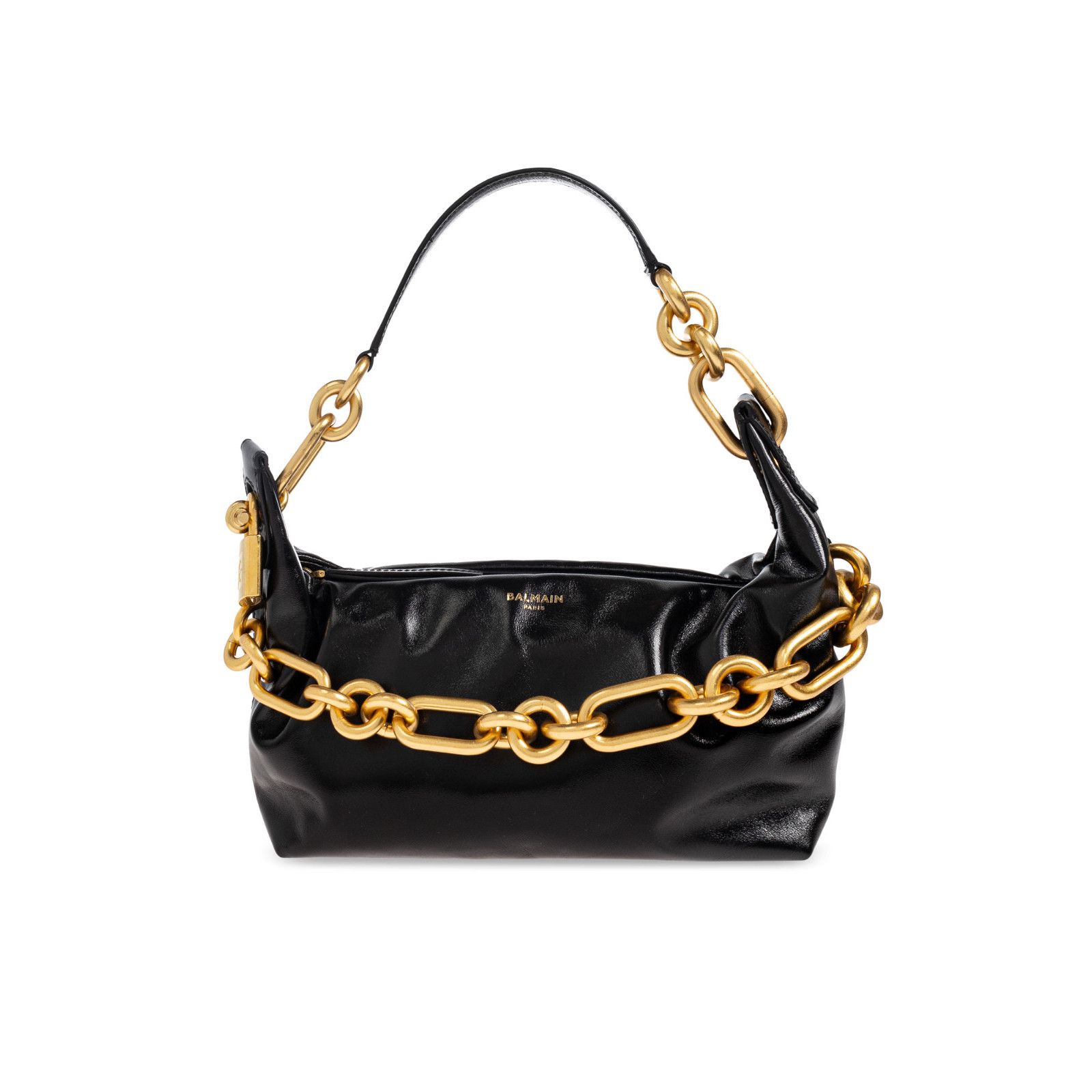 Balmain BALMAIN Sync Medium Black Leather Top Handle Bag New & Authe Size ONE SIZE - 1 Thumbnail