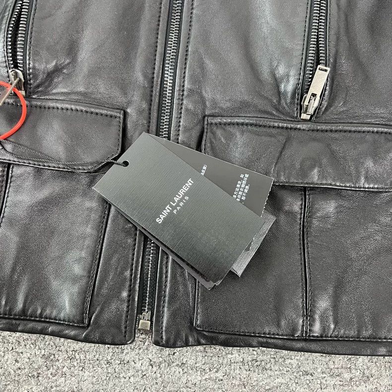Saint Laurent Paris Saint Laurent Paris Motorcycle Leather Jacket Size XS / US 0-2 / IT 36-38 - 4 Thumbnail