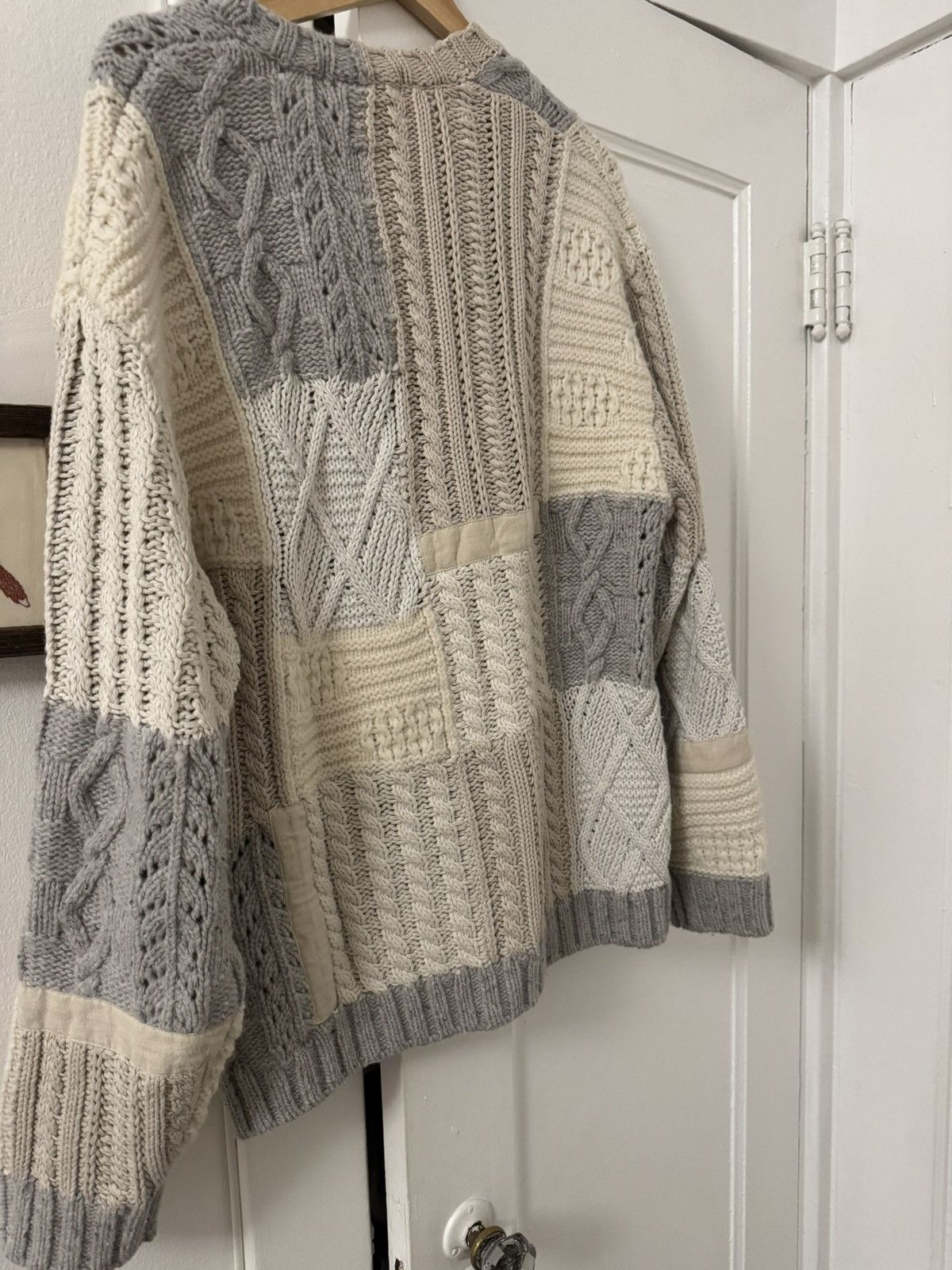 Supreme Patchwork Cable Knit Cardigan