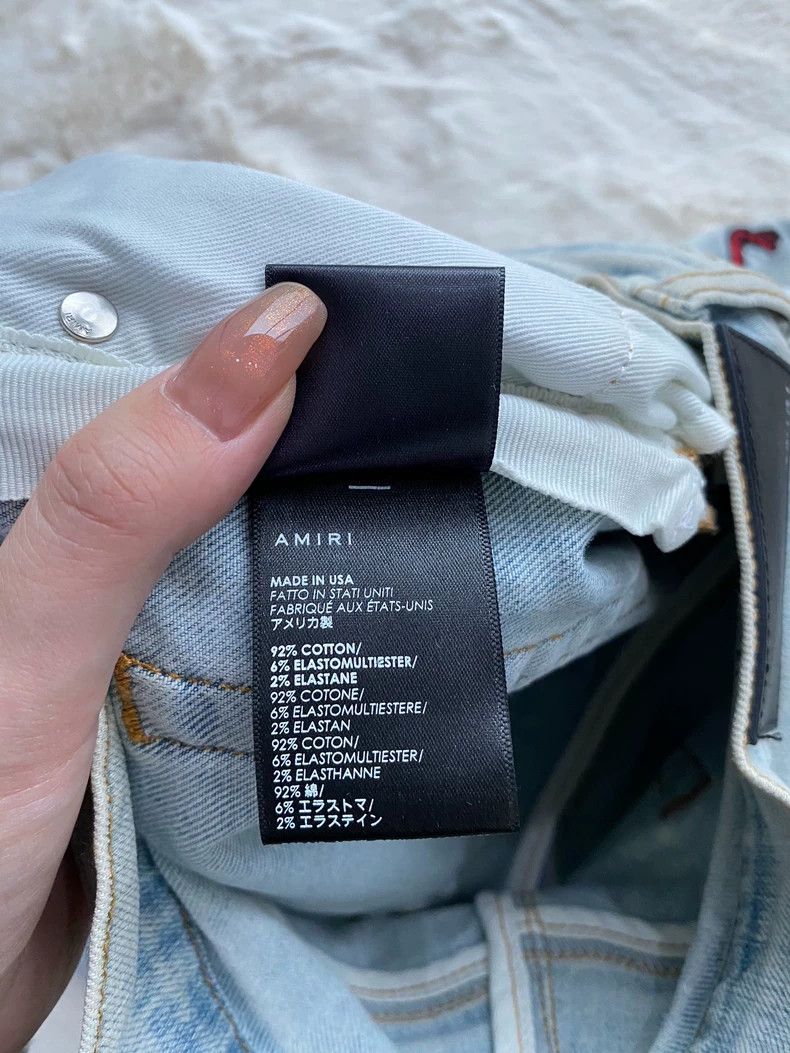 Amiri Amiri Washed Blue Grateful Dead Collaboration Rainbow Skul Size US 32 / EU 48 - 4 Thumbnail
