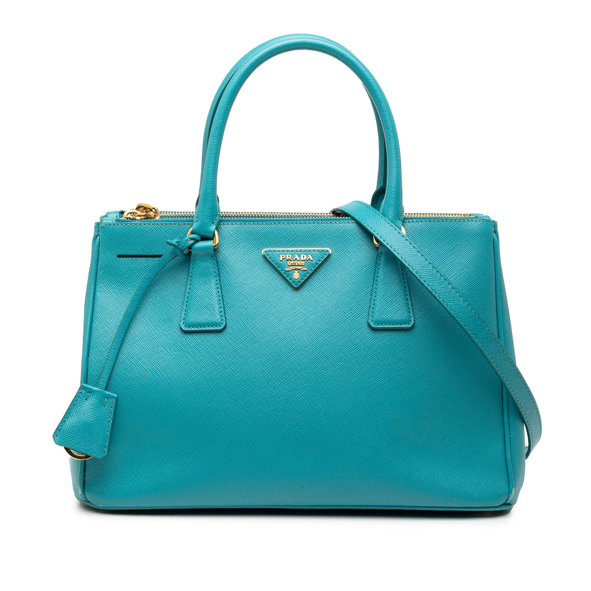 Prada Prada Small Saffiano Lux Galleria Double Zip Satchel Size ONE SIZE - 1 Thumbnail
