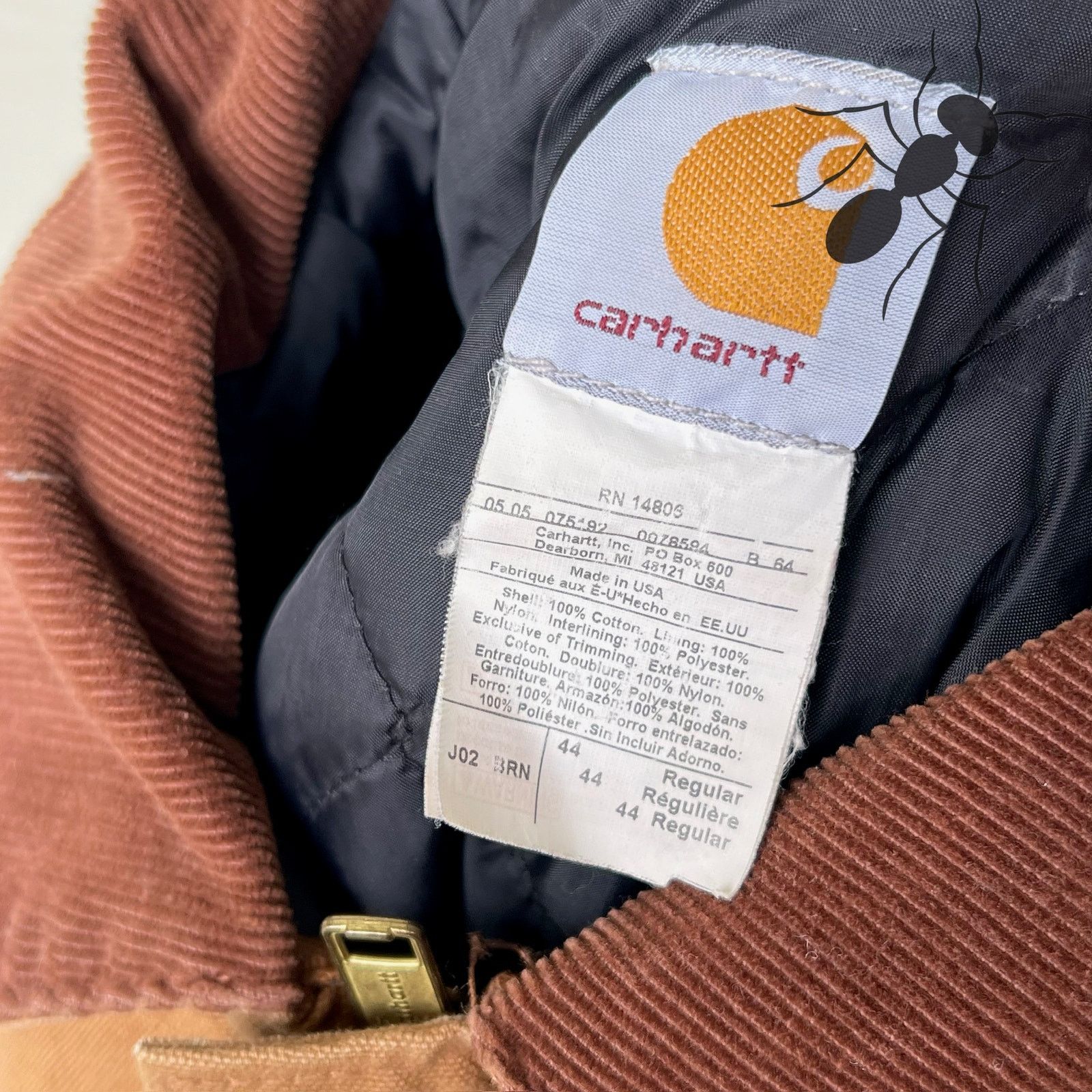 Carhartt × Vintage Carhartt J02 BRN brown work wear jacket Size US L / EU 52-54 / 3 - 7 Thumbnail