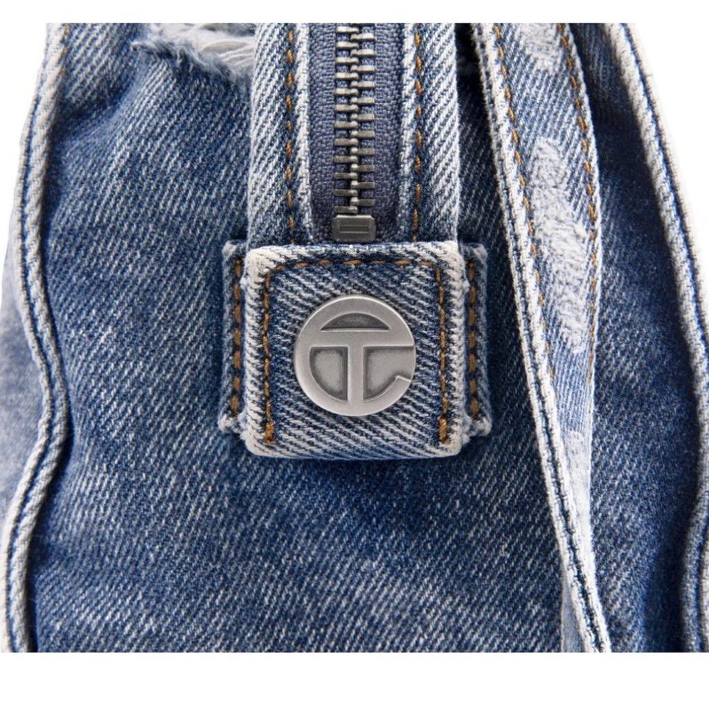 Telfar Large Telfar blue distressed denim Size ONE SIZE - 3 Thumbnail
