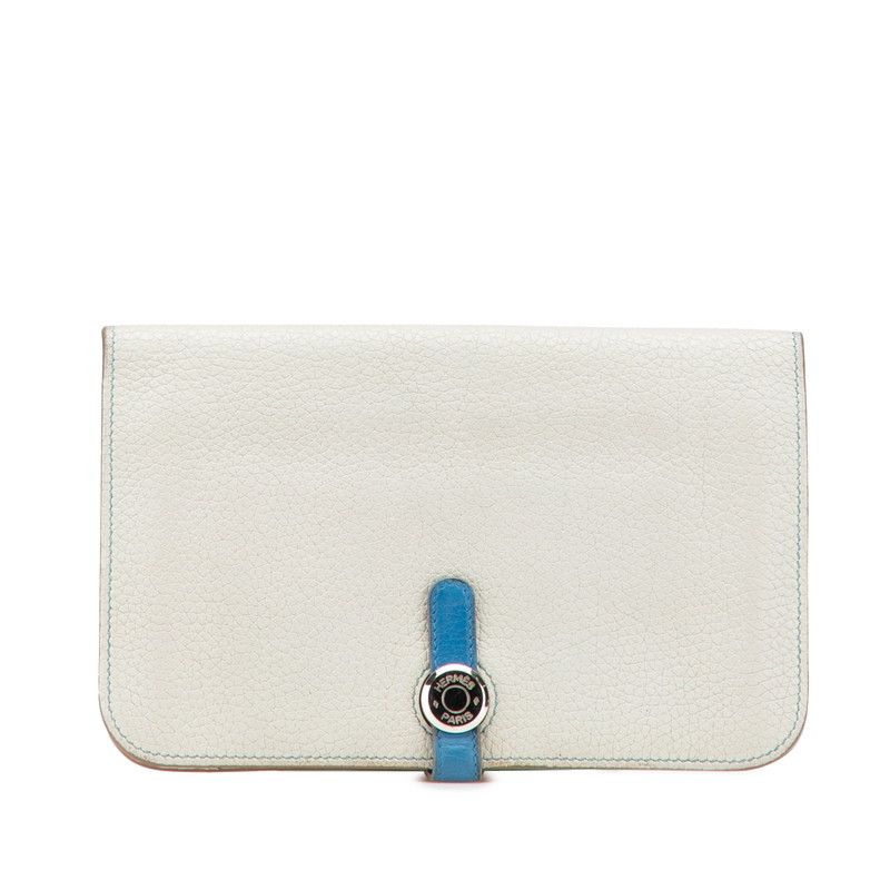 Vintage Hermes Dogon Coin Purse Sky Blue HERMES Togo Dogon