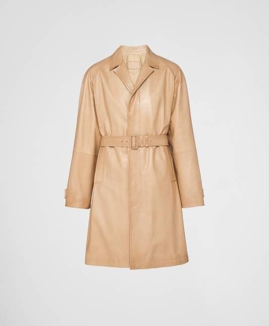 Prada o1bcso1str1025 Nappa Coat in Beige Size US M / EU 48-50 / 2 - 1 Thumbnail