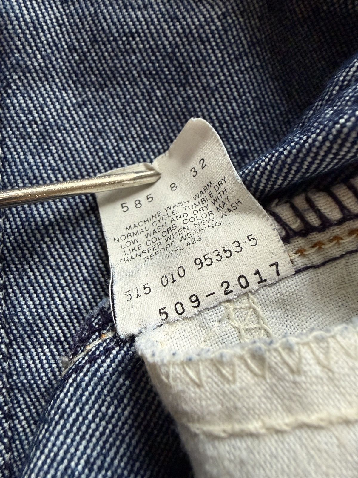 Levi's Vintage 80s Levi's 509-2017 Straight Stretch Denim Jeans Size US 33 - 8 Thumbnail