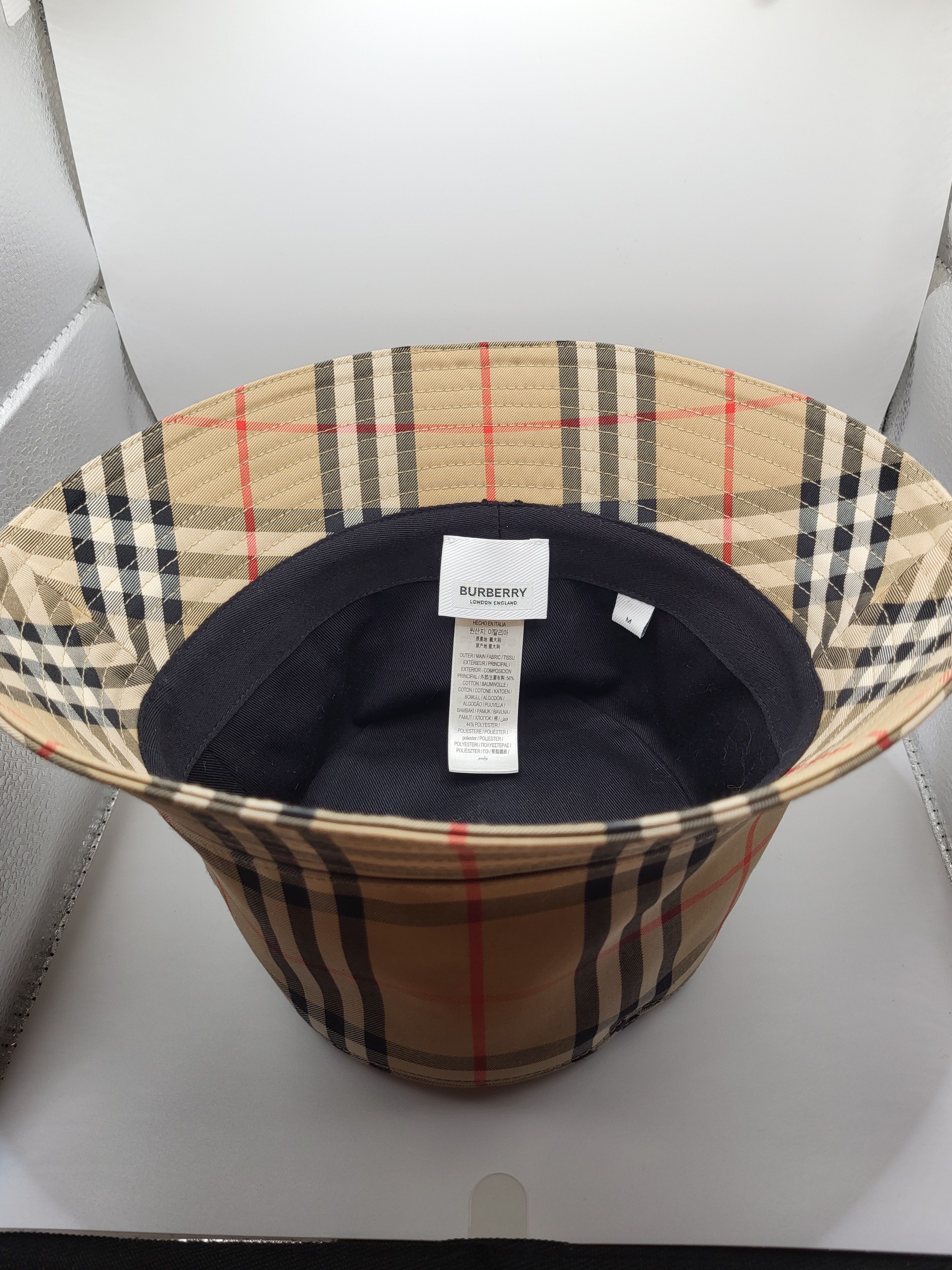 Burberry Burberry Women’s Bucket Hat – Size M – Iconic Check Size ONE SIZE - 3 Thumbnail
