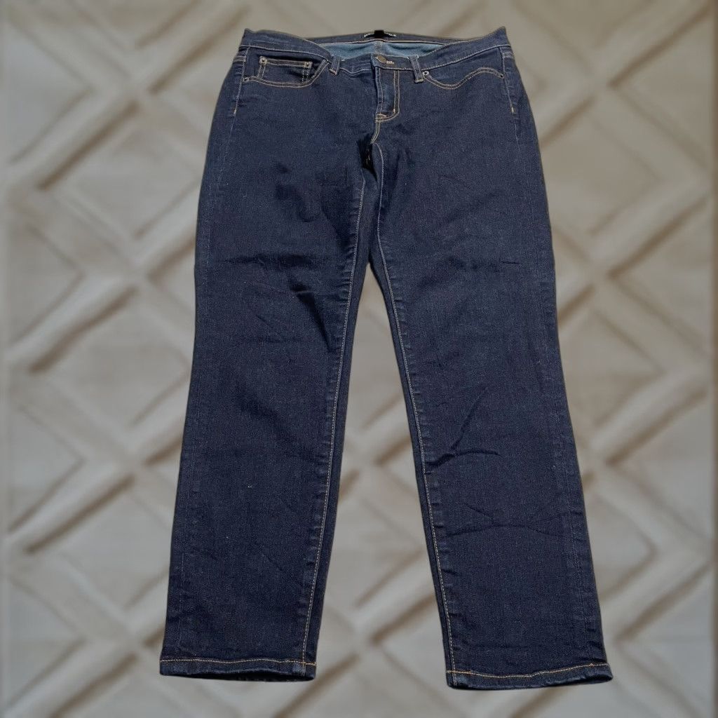 VINTAGE J.Crew Mercantile Jeans Women's Mid Rise Straight Fit Dark Wash Denim W29 L28