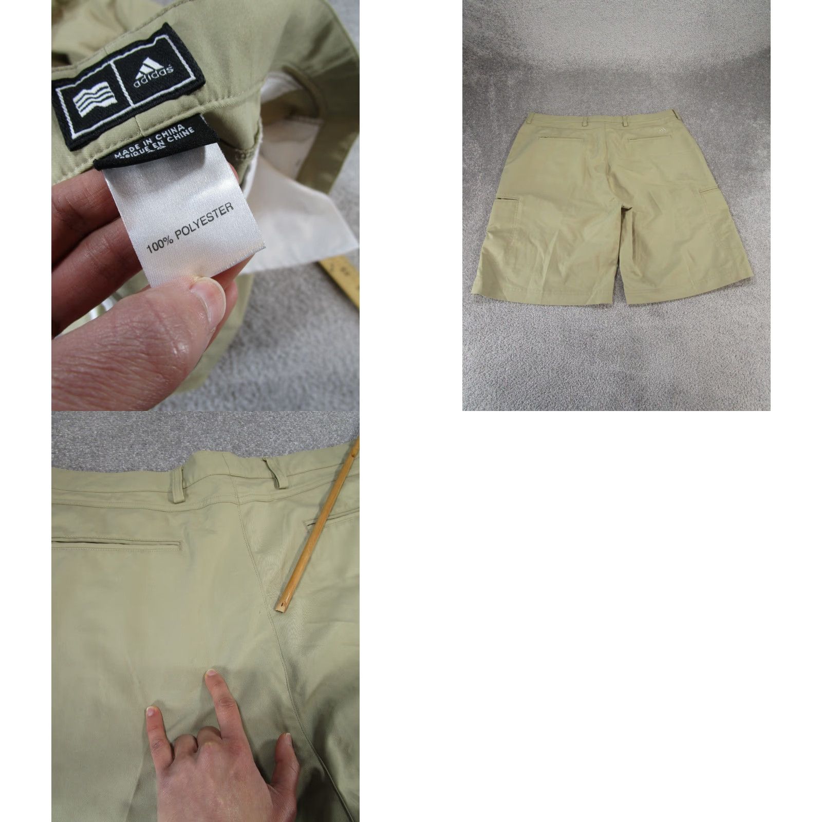 Adidas Adidas Shorts Mens 40 Beige Khaki Lightweight Polyester Golf 11" N/A Size US 40 / EU 56 - 8 Thumbnail