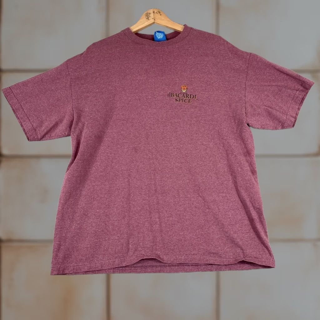 Vintage VINTAGE Bacardi Spice Shirt Mens XL Maroon Graphic Logo USA Heavyweight Size US XL / EU 56 / 4 - 1 Thumbnail