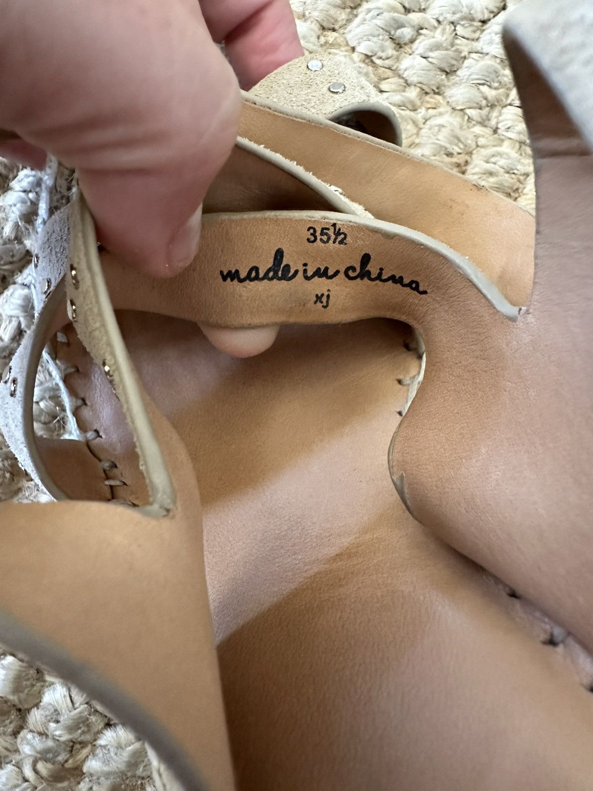 Joie JOIE KORAT SUEDE STUDDED ESPADRILLE WEDGE SANDAL SIZE 35.5 Size US 5.5 / IT 35.5 - 7 Thumbnail