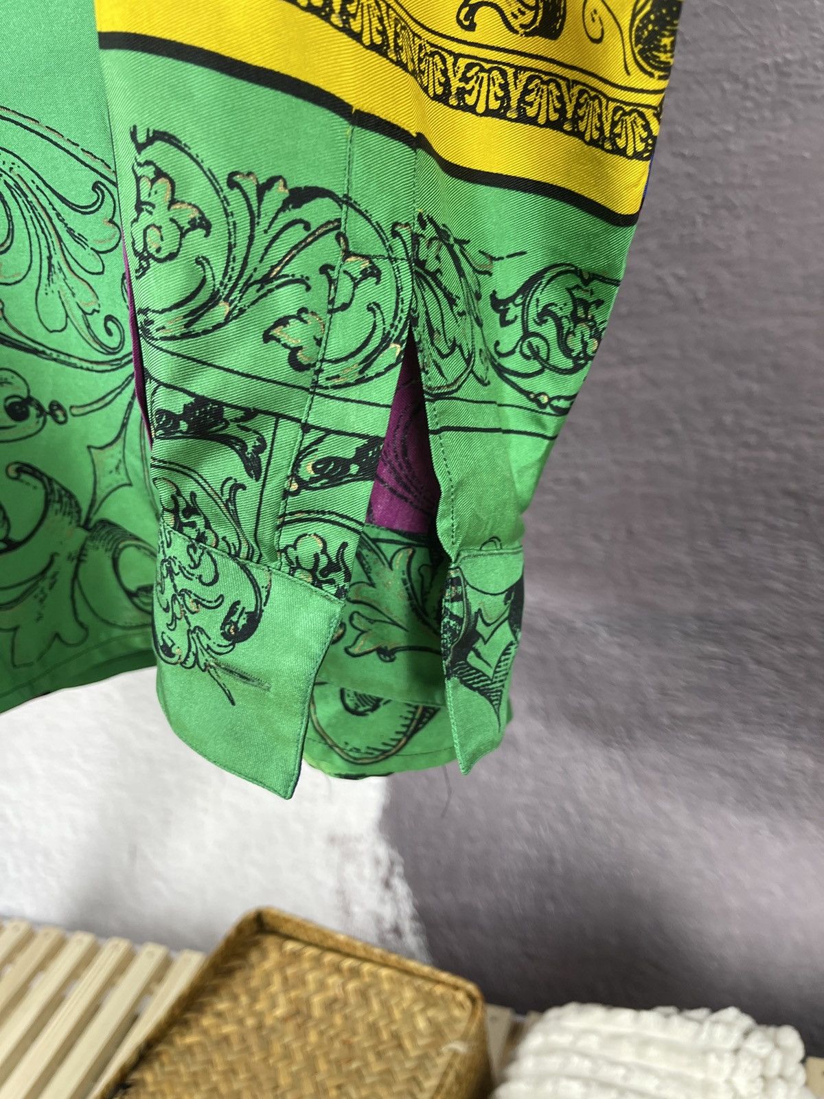 Versace Gianni Versace vintage 80s 90s colour block silk ls shirt Size US M / EU 48-50 / 2 - 14 Thumbnail