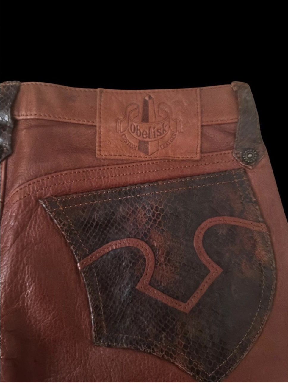 Obelisk **Sold** Obelisk Burgundy Vintage Horse hide Leather Pants Size US 28 / EU 44 - 3 Thumbnail