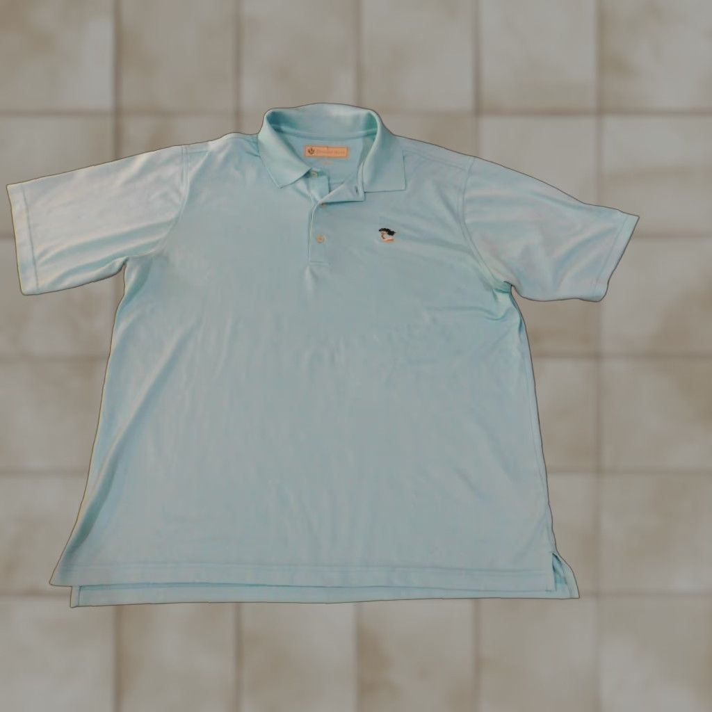 Vintage **Donald Ross Sport Medium Polo Blue Golf Polyester Stretch Performance** User: Donald Ross Sport Medium Polo Blue Golf Polyester Stretch Performance Size US M / EU 48-50 / 2 - 1 Thumbnail