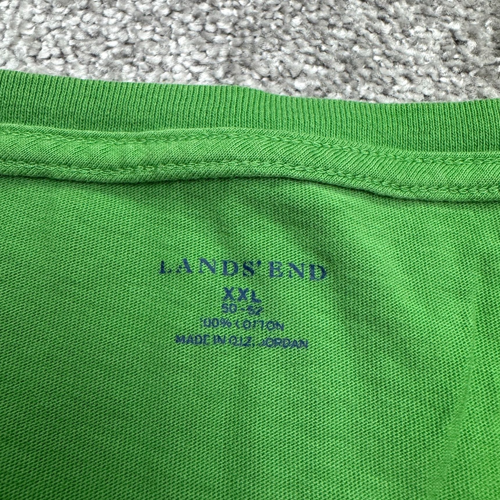 Lands' End Vintage Lands' End Men's XXL Cotton Crew Neck T-Shirt Short Sleeve Green Casual Tee Size US XXL / EU 58 / 5 - 5 Thumbnail