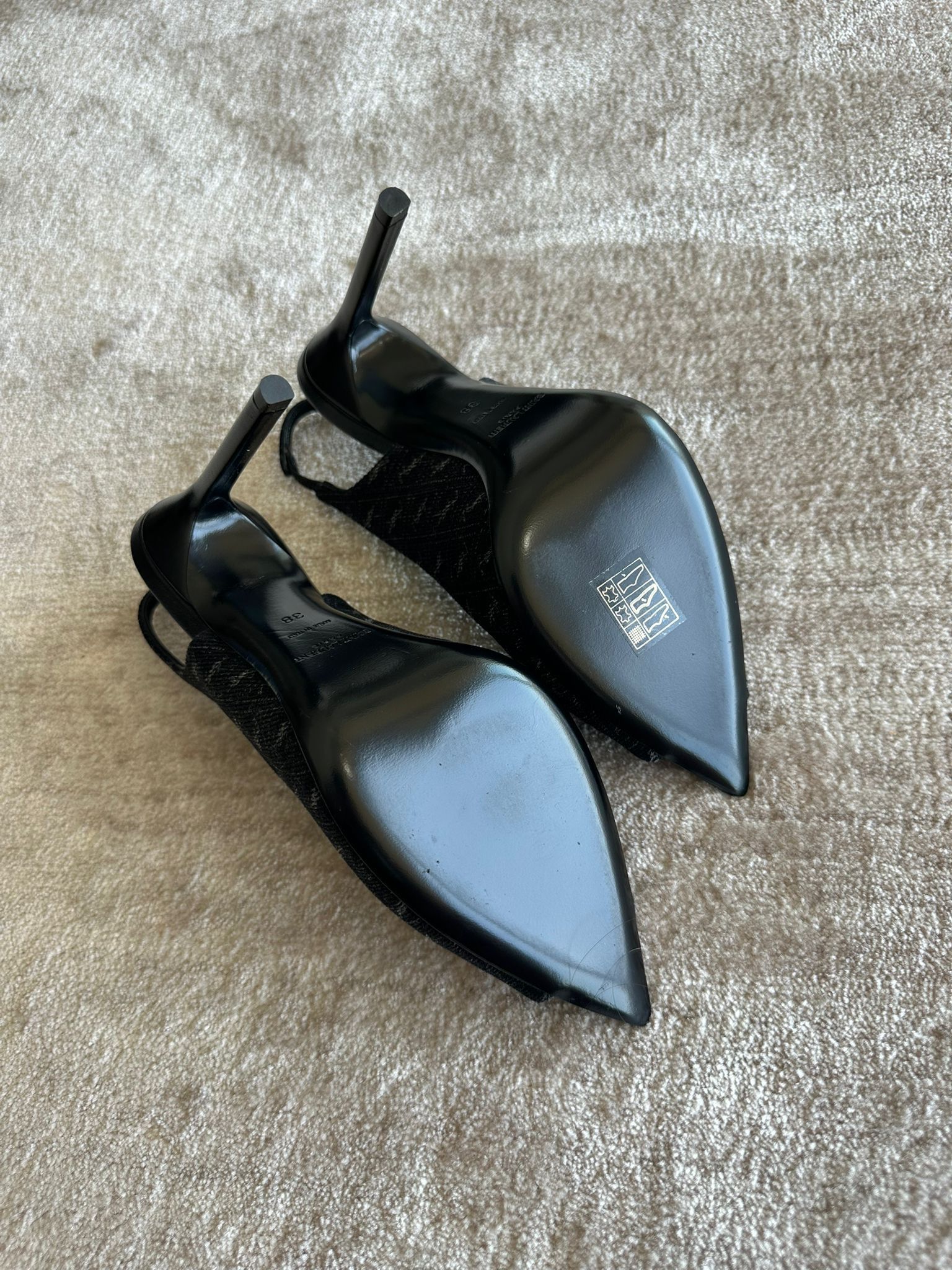Yves Saint Laurent (RRP $995) YSL Corrado Heels Size US 7 / IT 37 - 2 Thumbnail