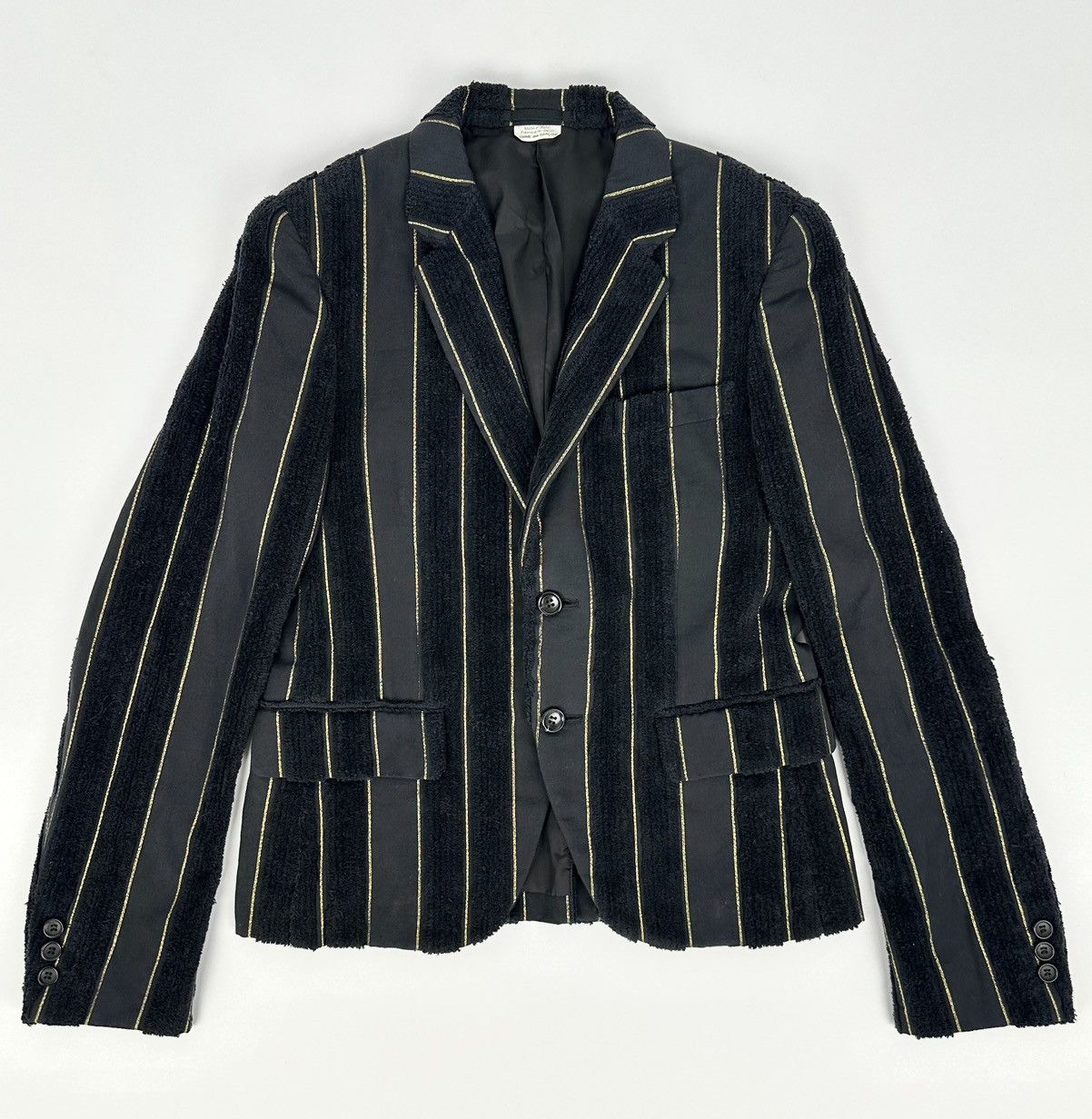 Comme Des Garcons Homme Plus Linen Gold Chalk Stripe AD2013