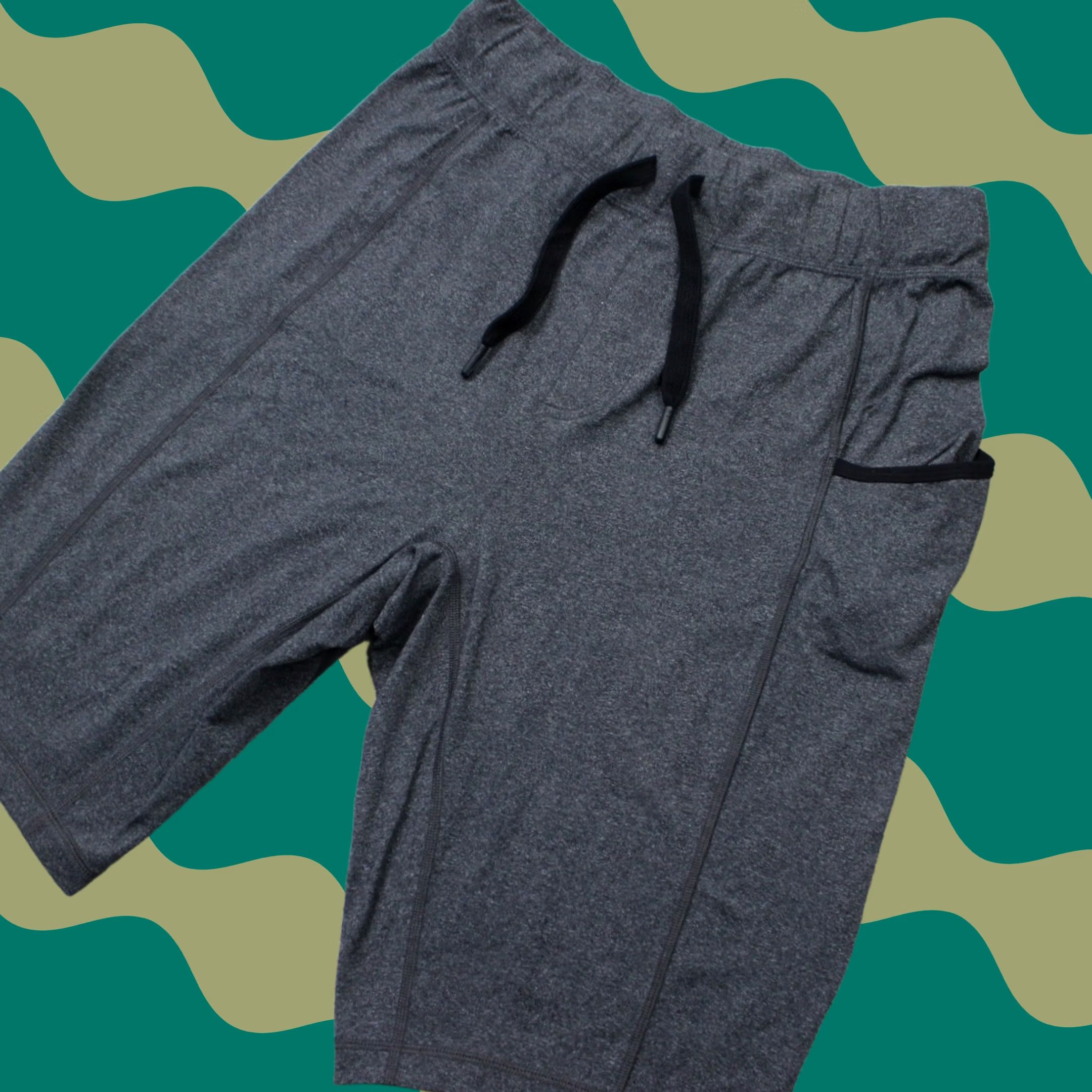 Lululemon Lululemon Shorts Mens M Gray Drawstring Lined Athletic Nylon/Poly Stretch Shorts Size US 31 - 1 Thumbnail