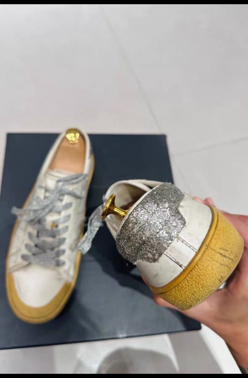 Saint Laurent Paris Saint Laurent SLP 2016SS SL37 Distressed Low-Top Sneakers Size US 10 / EU 43 - 2 Thumbnail