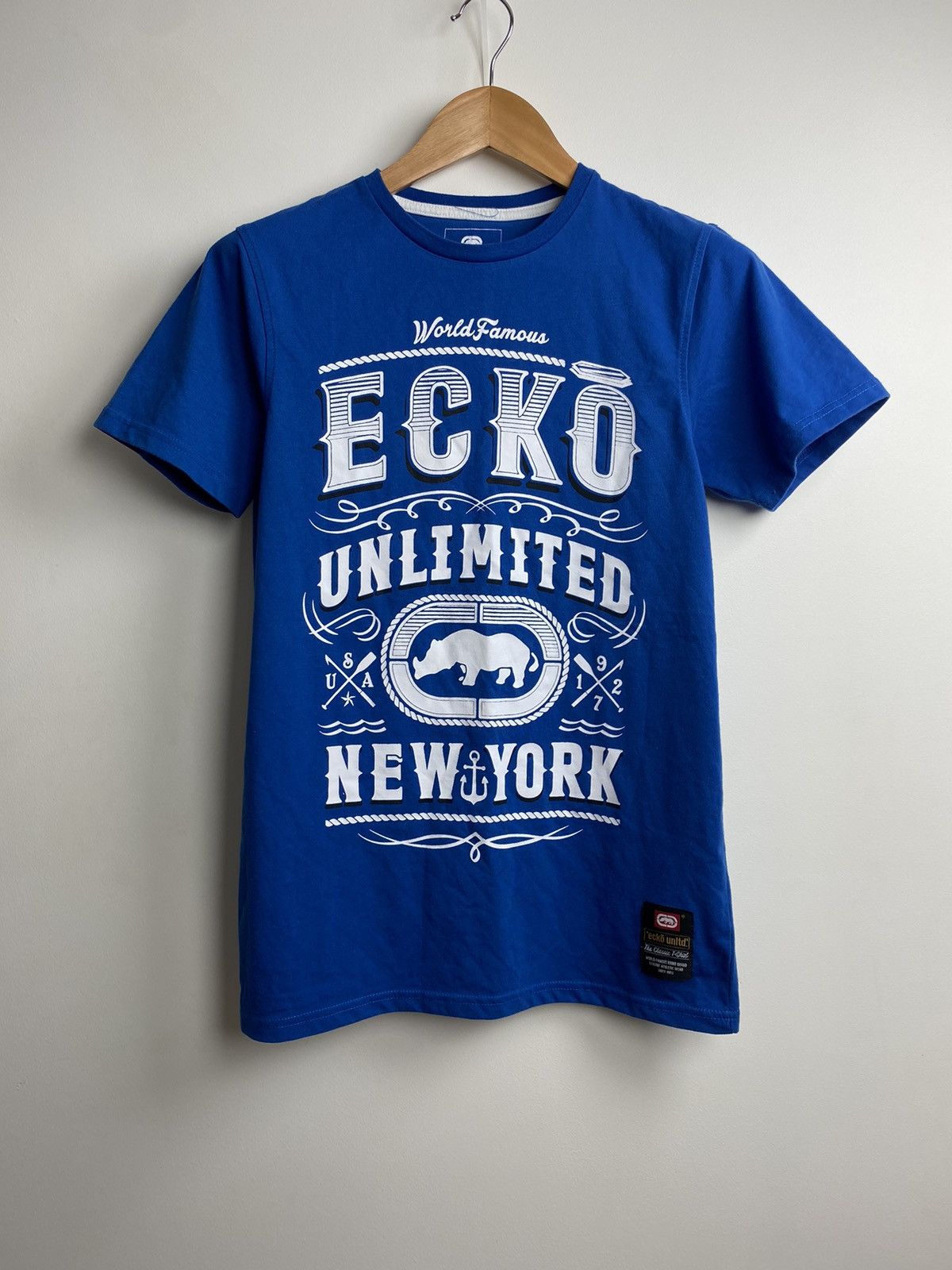 Ecko Unltd. × Vintage Vintage Y2K Ecko Unit Blue Rap Streatwear Size US S / EU 44-46 / 1 - 1 Thumbnail