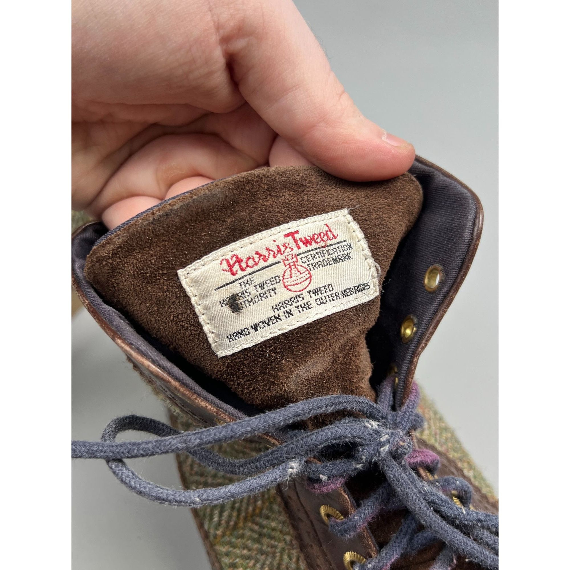 Fred Perry Harris Tweed for Fred Perry Suede Leather Boots (Y1026) Size US 10 / EU 43 - 11 Thumbnail