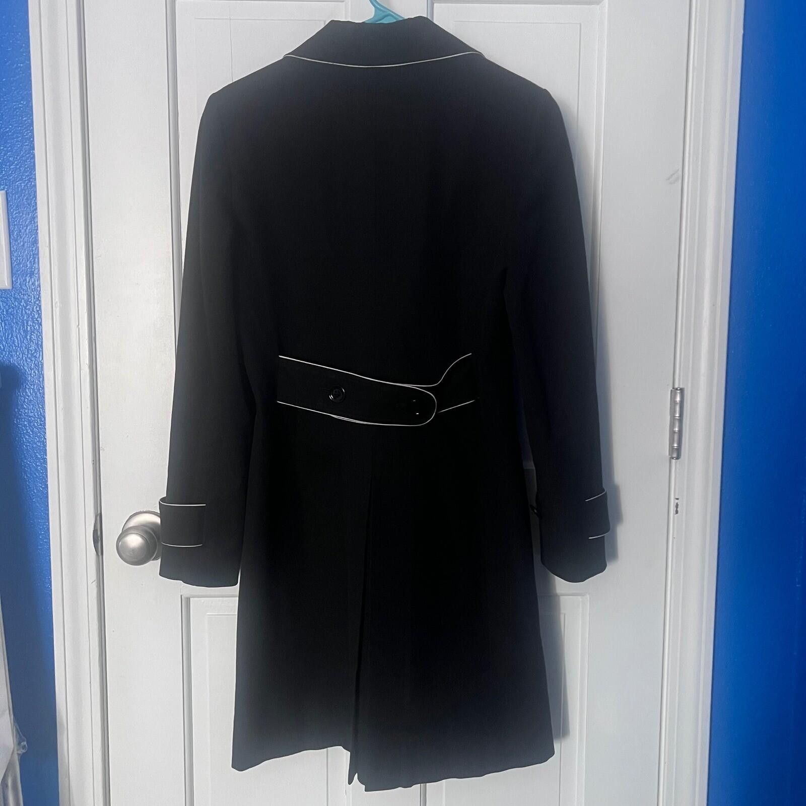 Other Ann Taylor Loft Petites Black Trench Coat Trim Size 6P Size M / US 6-8 / IT 42-44 - 3 Thumbnail