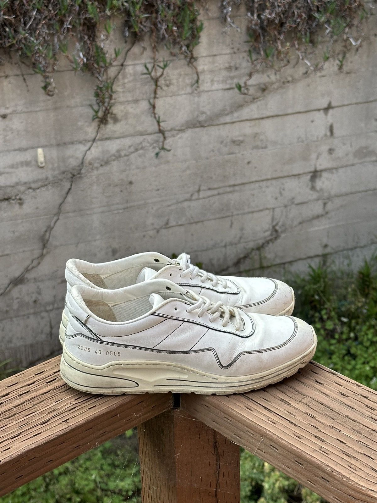 Common Projects RARE GRAIL Common Projects white leather bball low size 40 Size US 8 / EU 41 - 1 Thumbnail