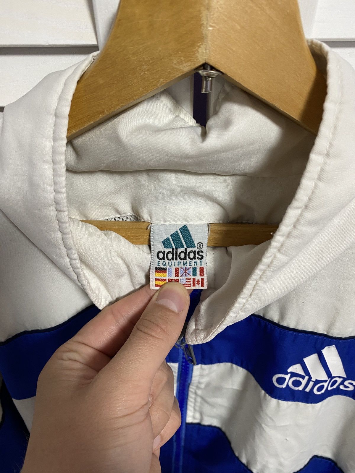 Adidas Vintage 90s Zip Up Sweater Adidas Equipment Retro Triples Size US XL / EU 56 / 4 - 7 Thumbnail