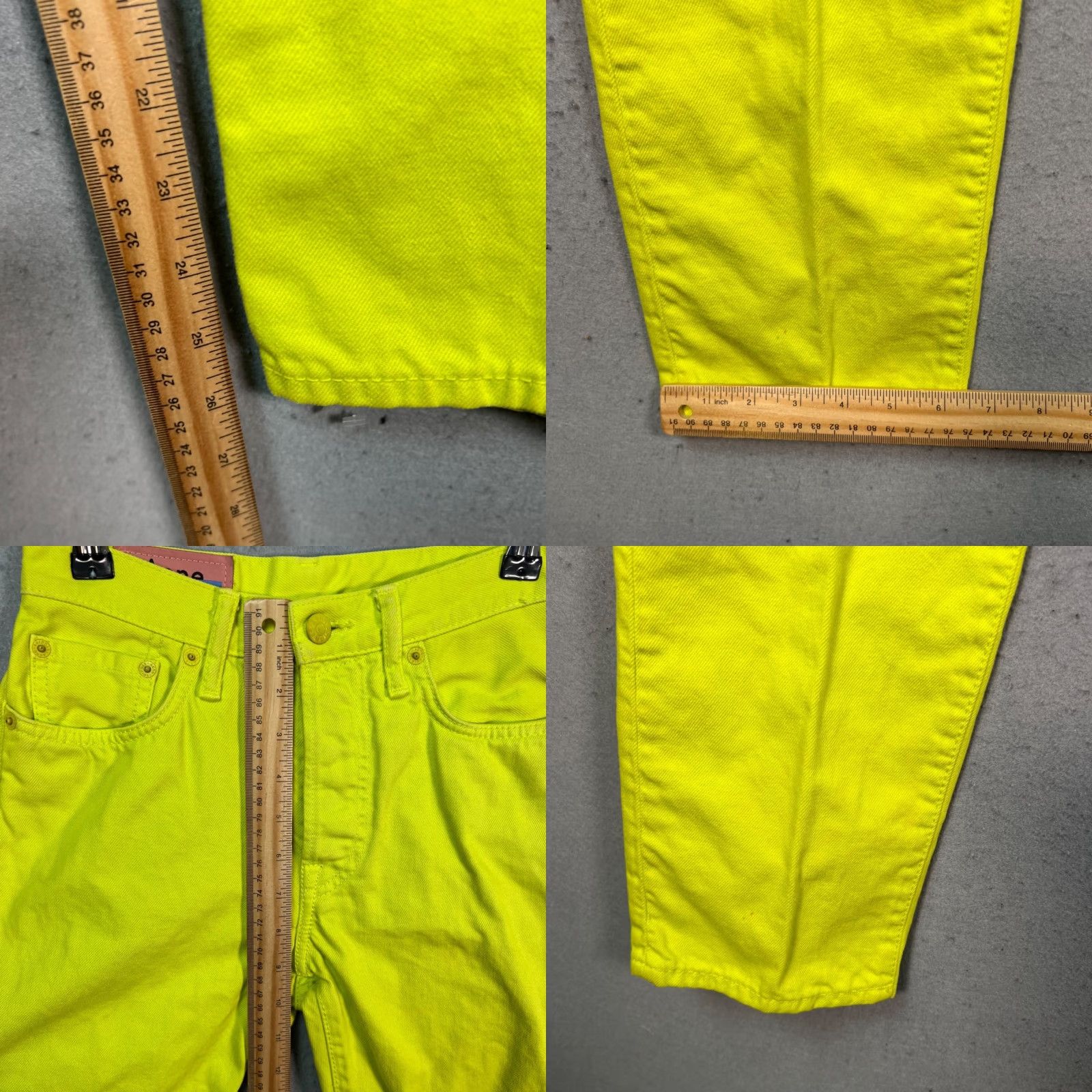Acne Studios Acne Studios Jeans 1997 Reactive Dye Lime Green High-Waist Womens 24 Straight 5-Pocket Denim Cotton Vintage? No Size 42" / US 20 - 8 Thumbnail