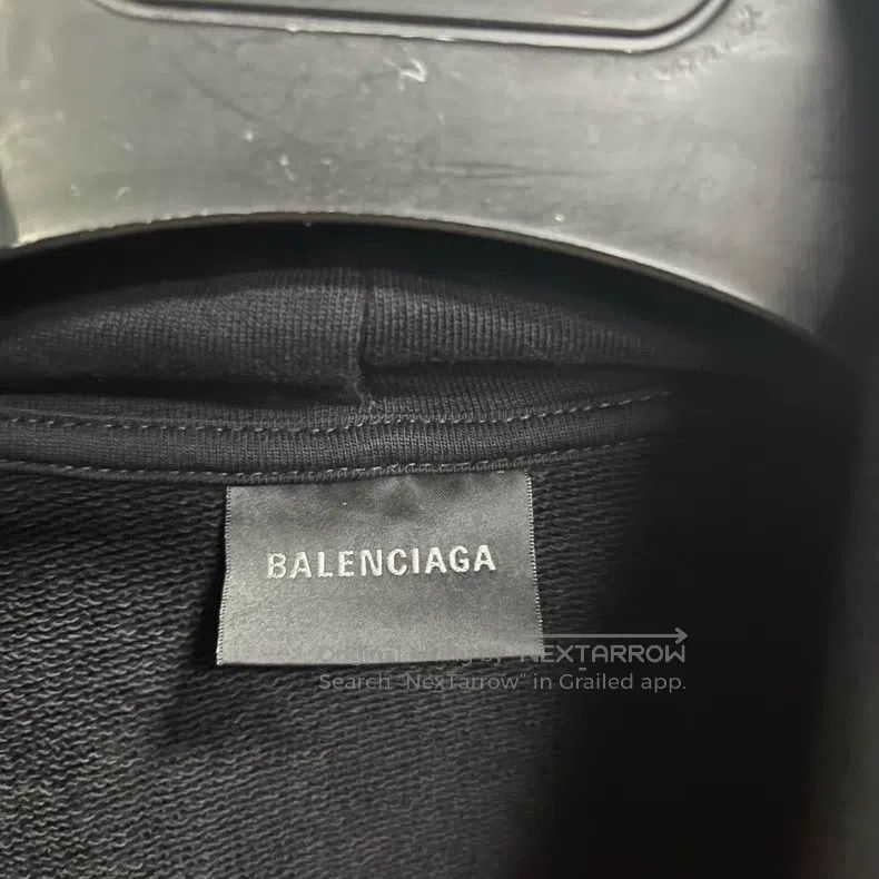 Balenciaga Balenciaga Logo Printed Hooded Pullover Sweater Size US XXL / EU 58 / 5 - 2 Thumbnail