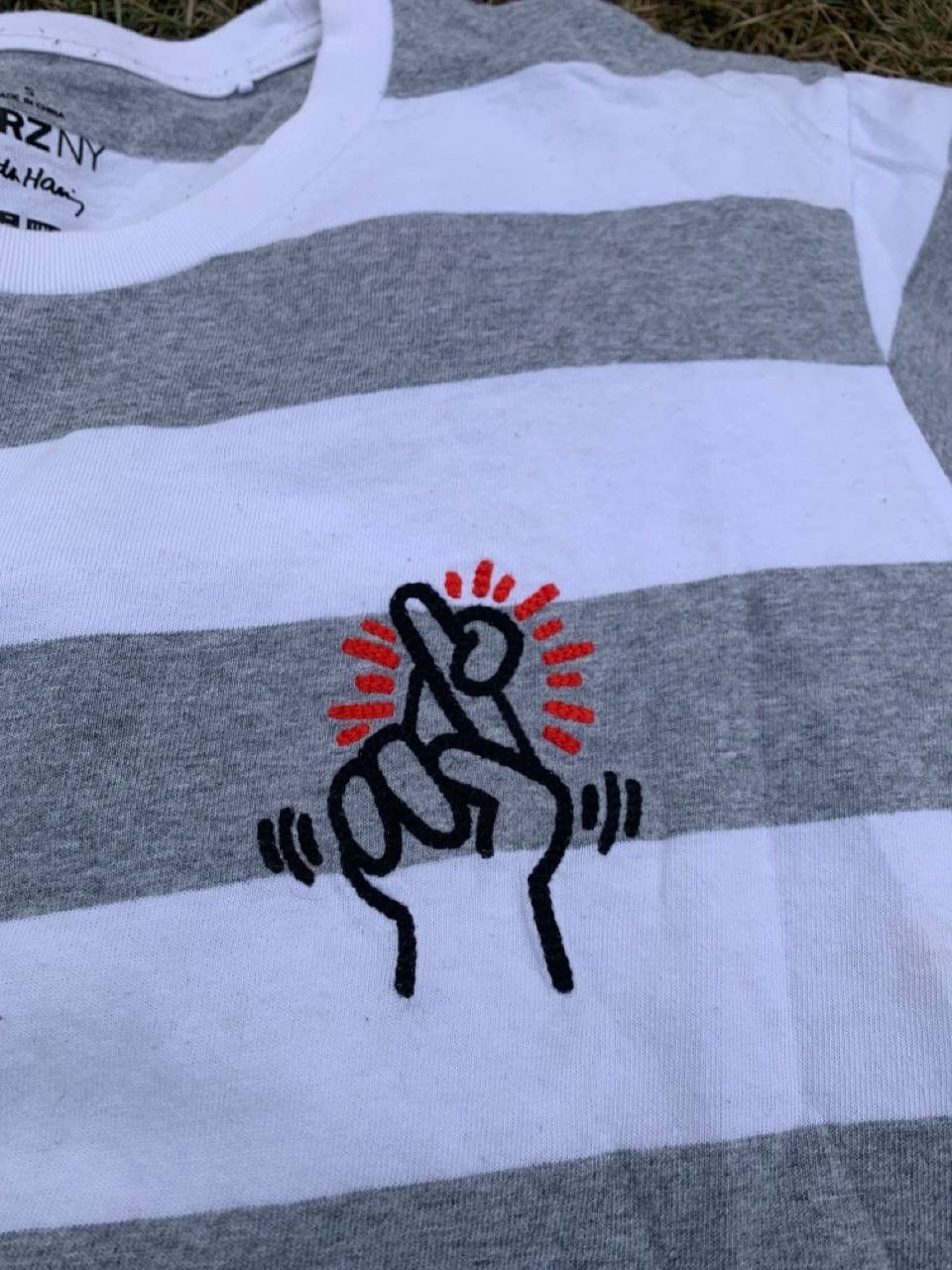 Keith Haring × Uniqlo Keith Haring Uniqlo Striped Art Tee y2k Streetwear Size US S / EU 44-46 / 1 - 2 Thumbnail