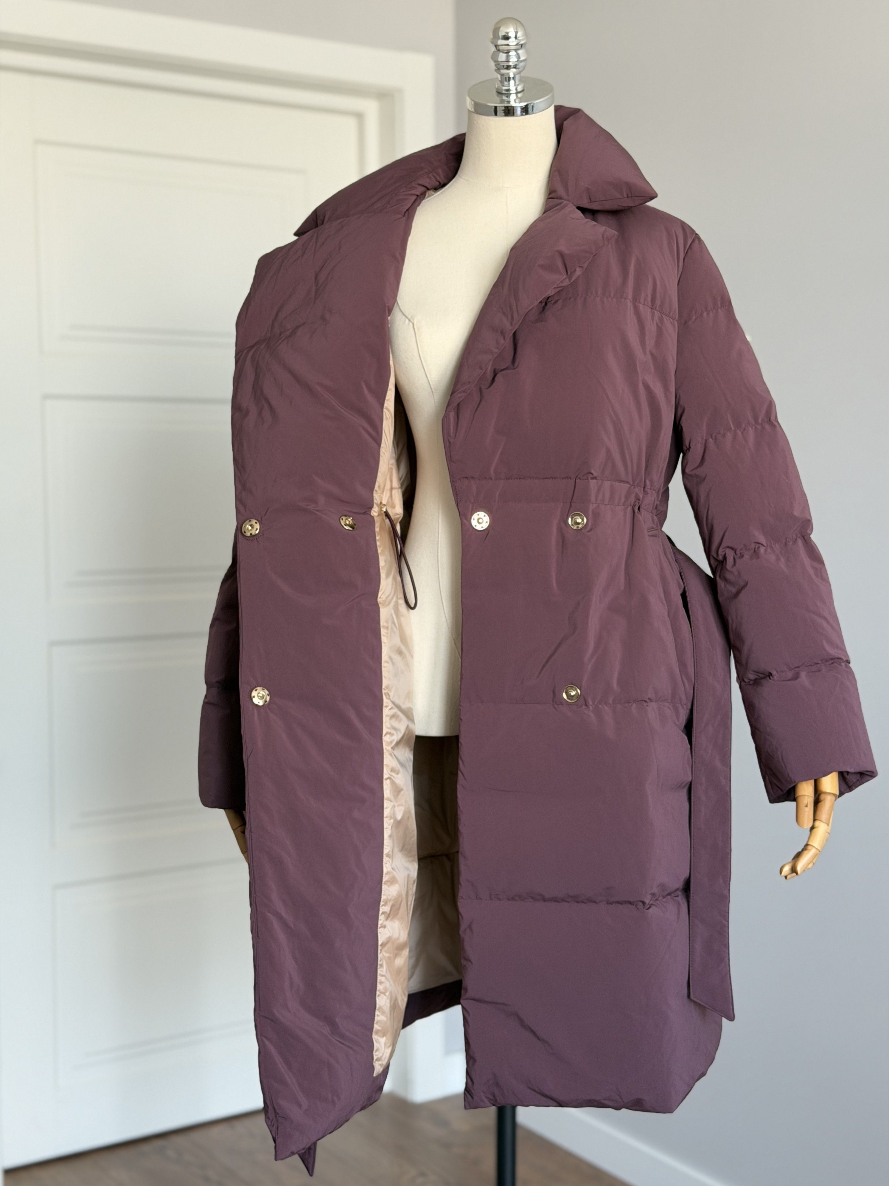 Other DUNO Long Down Coat Puffer Jacket Size 44 M Burgundy Luxury Size M / US 6-8 / IT 42-44 - 11 Thumbnail