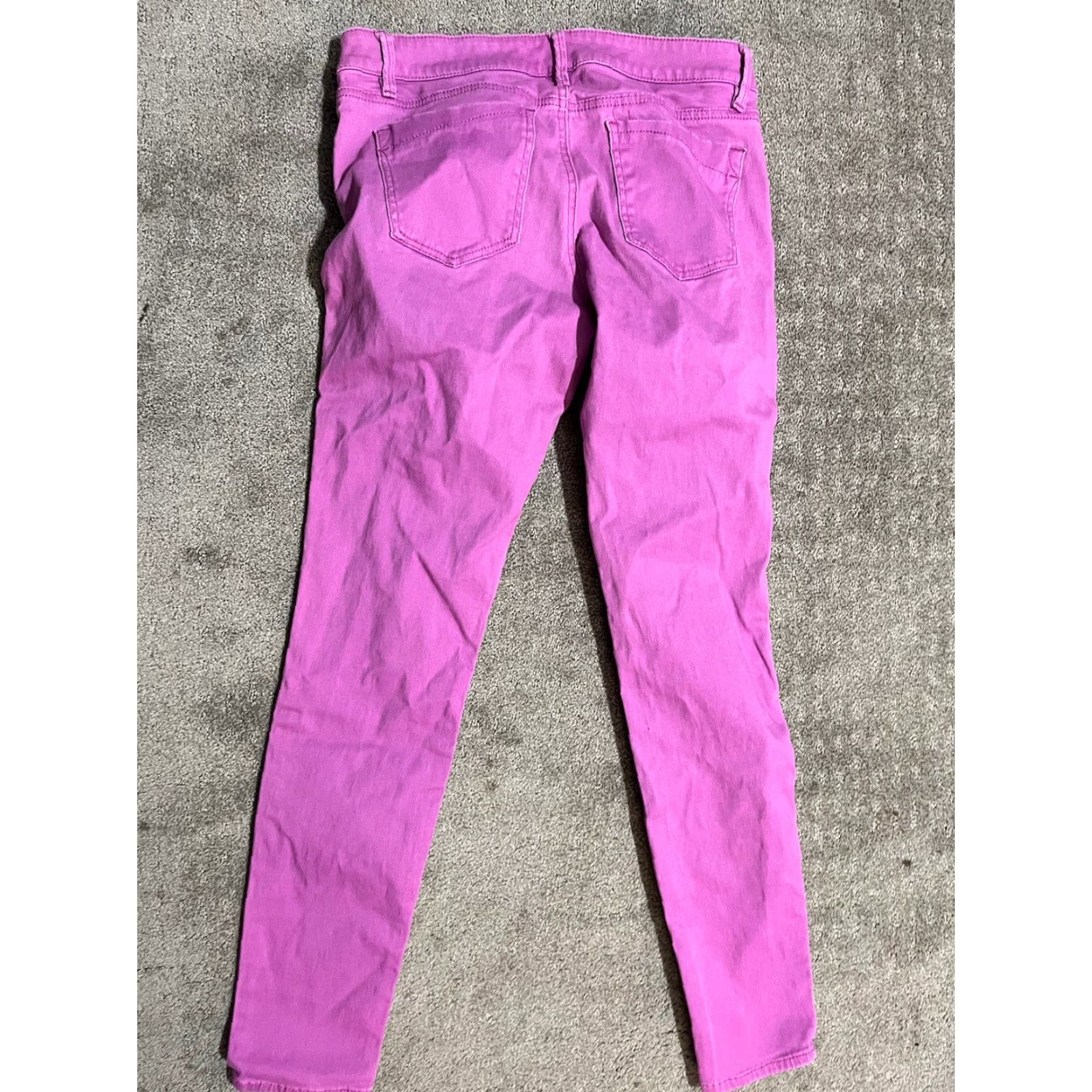 Express Express Women's Skinny Jeans Size 6 Purple Solid Stretch Denim Regular Fit Size 28" / US 6 / IT 42 - 3 Thumbnail