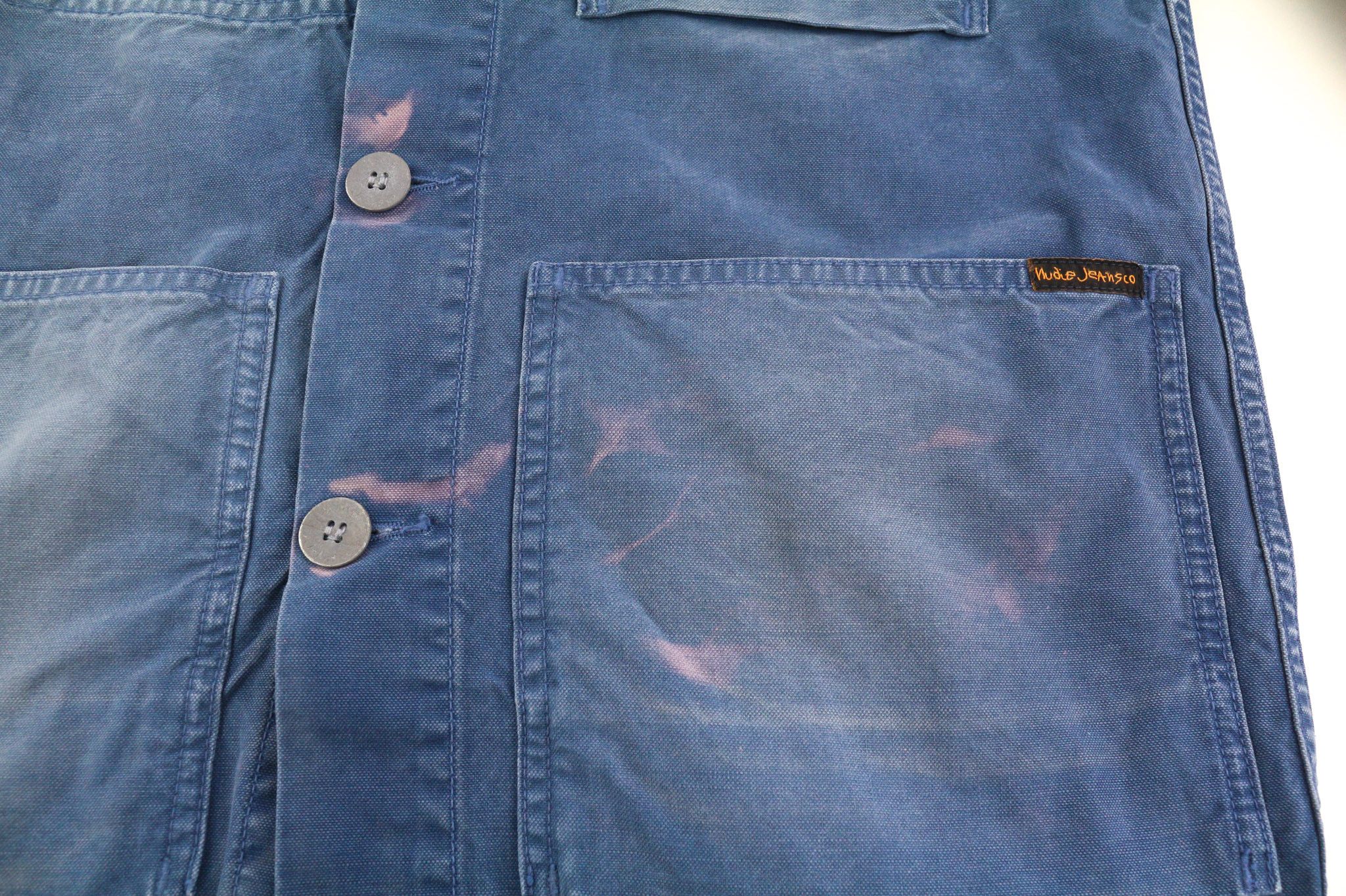 Nudie Jeans PAUL S Worker Oden Blue Washed Polo Unlined Jacket 82415 Size US S / EU 44-46 / 1 - 10 Thumbnail