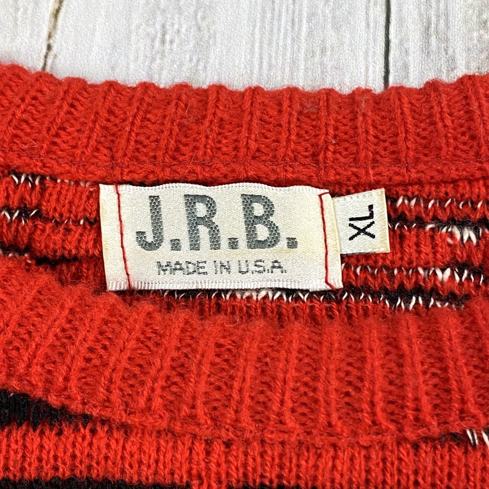 Etro VTG 80s J.R.B. Acrylic Sweater Red Knit Pullover Men XL Pattern Solid Contract Notable Keith Haring Retro 80s Mens Sweater Size US XL / EU 56 / 4 - 4 Thumbnail
